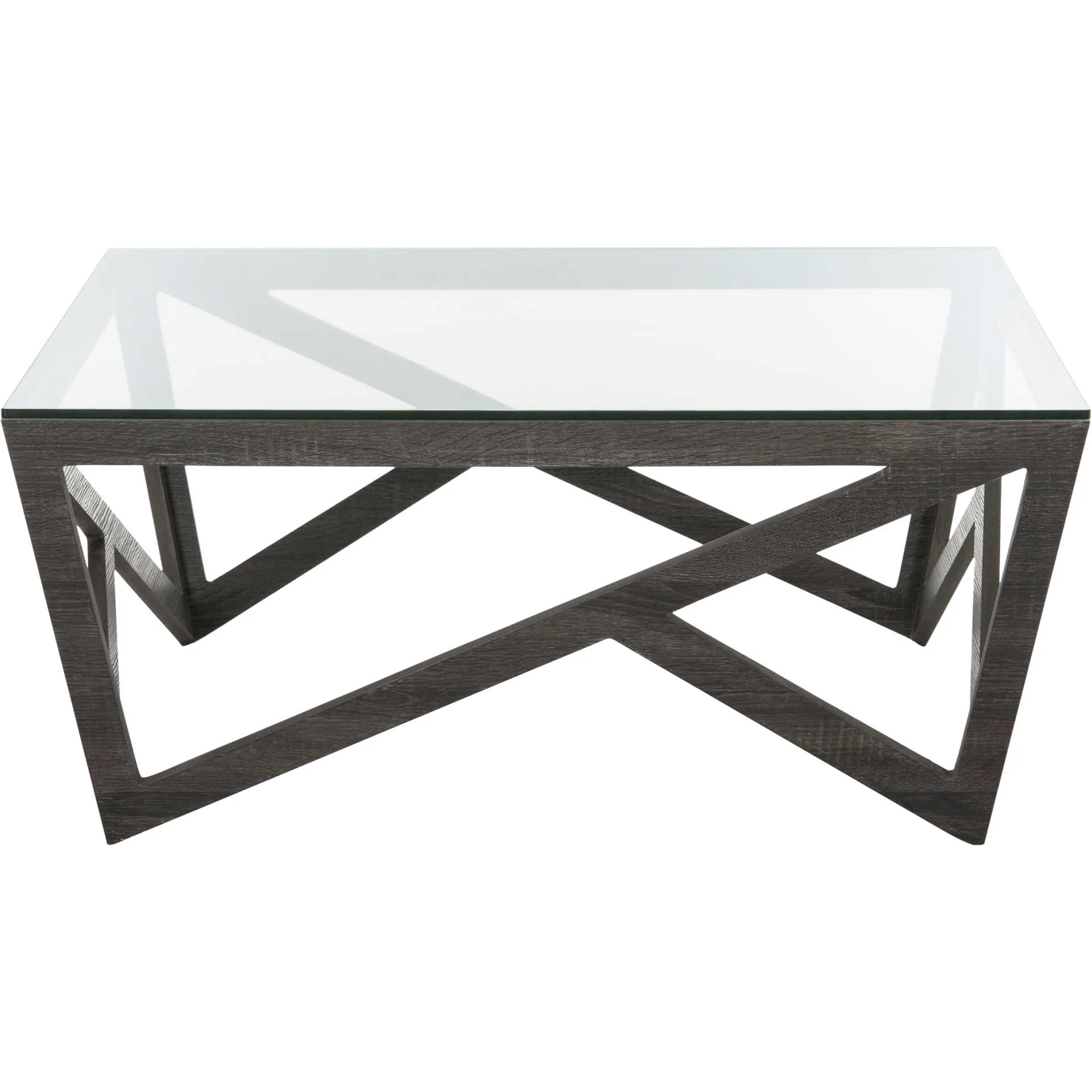 Raylee Glass Top Coffee Table Dark Gray - Image 3