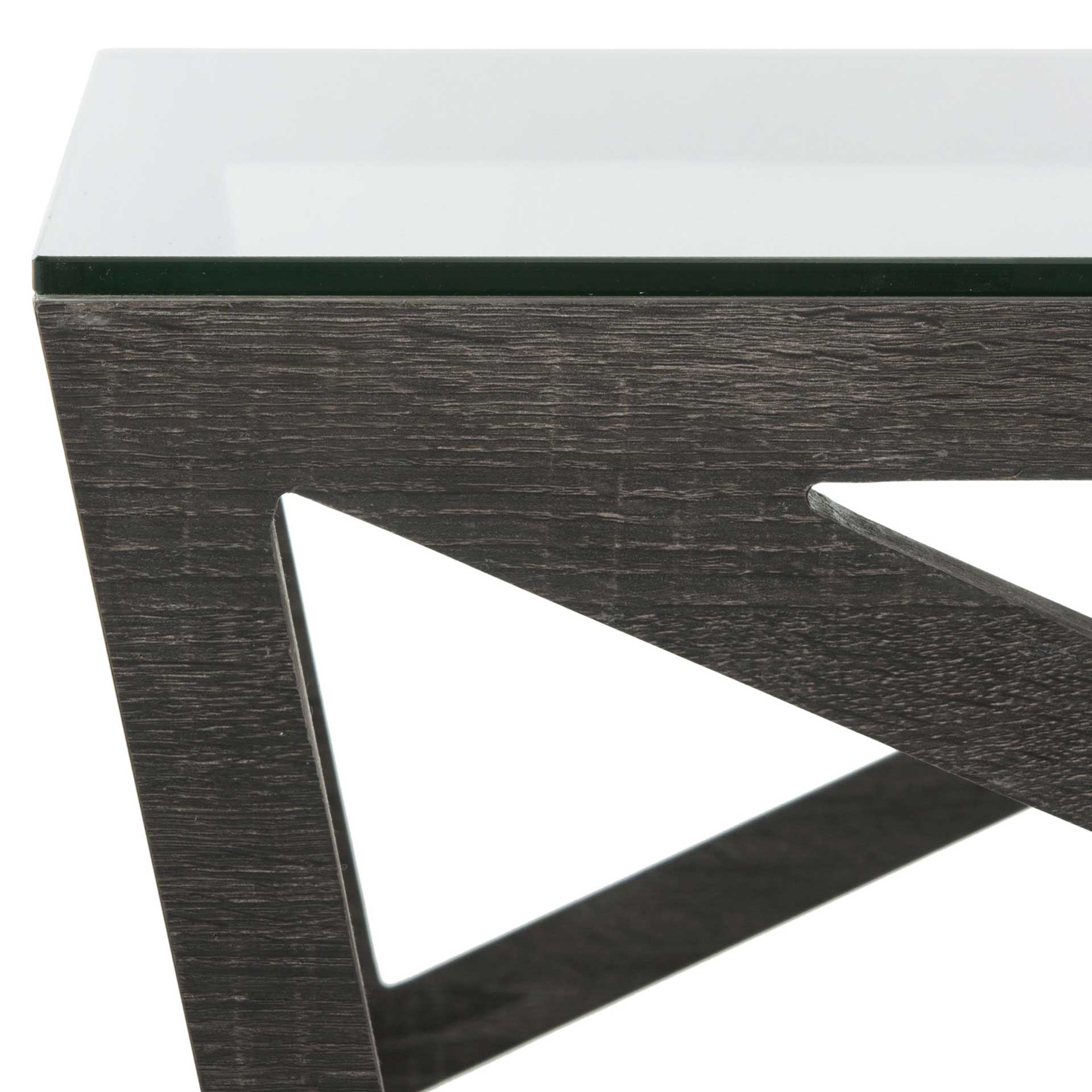 Raylee Glass Top Coffee Table Dark Gray - Image 4