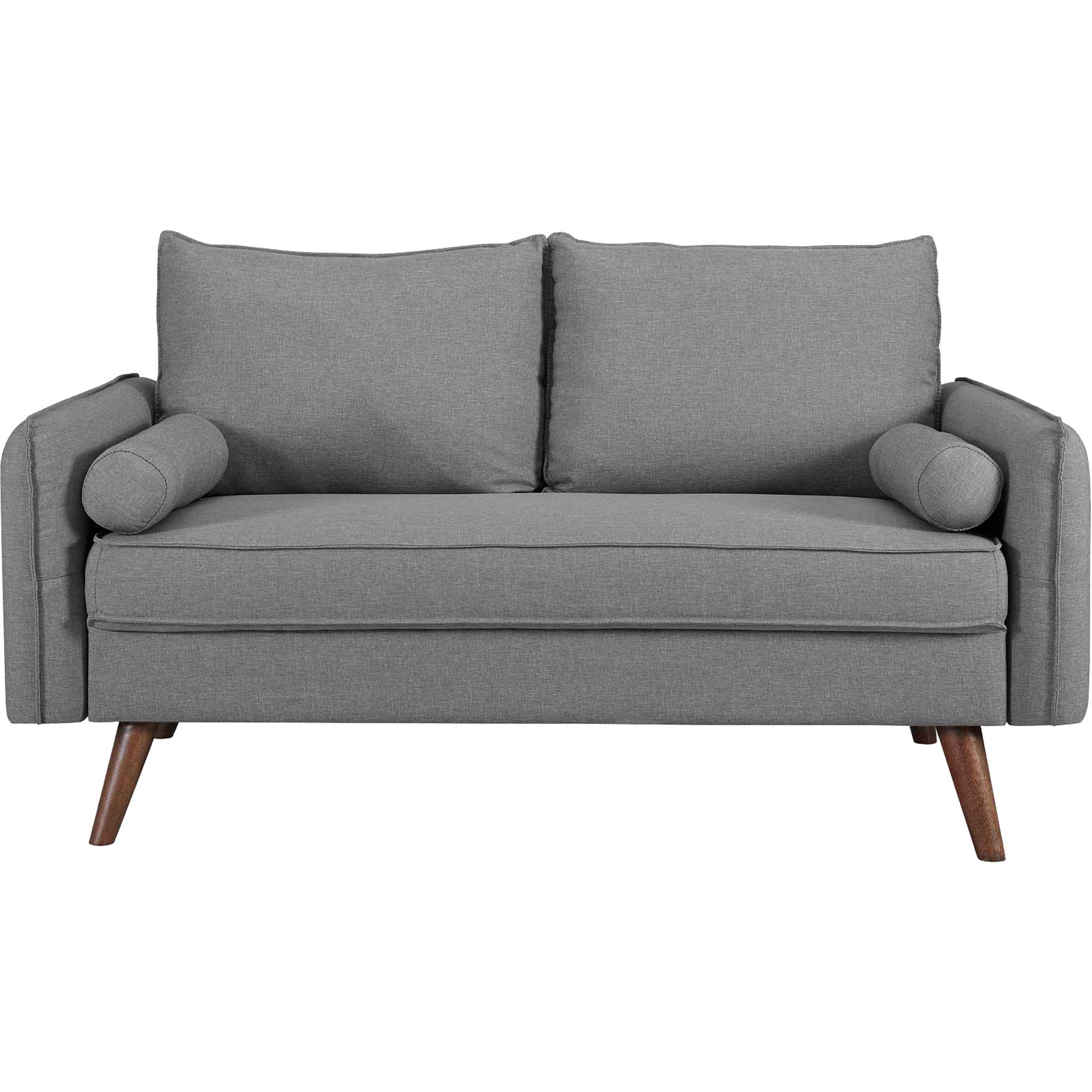 Raylee Upholstered Fabric Loveseat Light Gray - Image 2