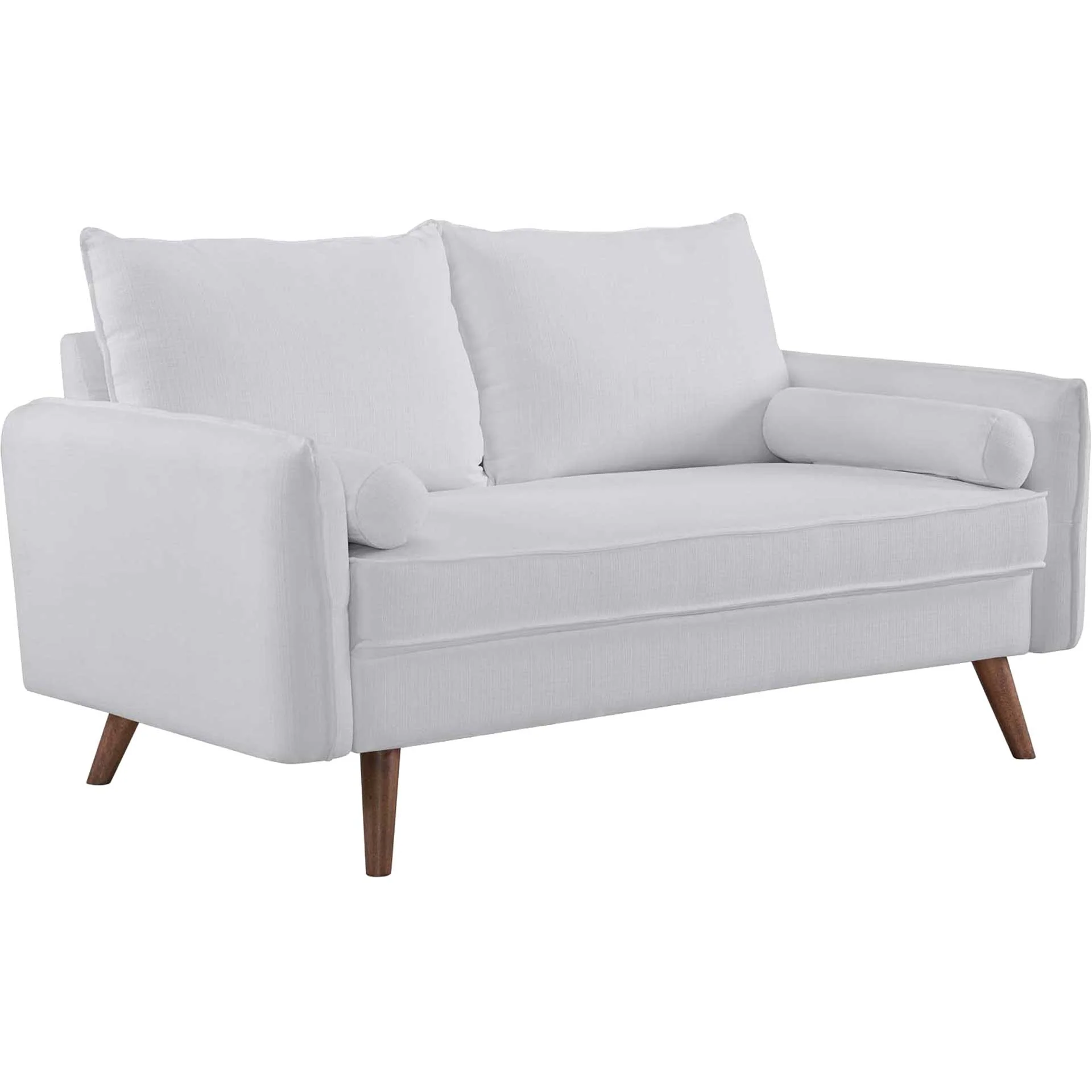 Raylee Upholstered Fabric Loveseat White - Image 2