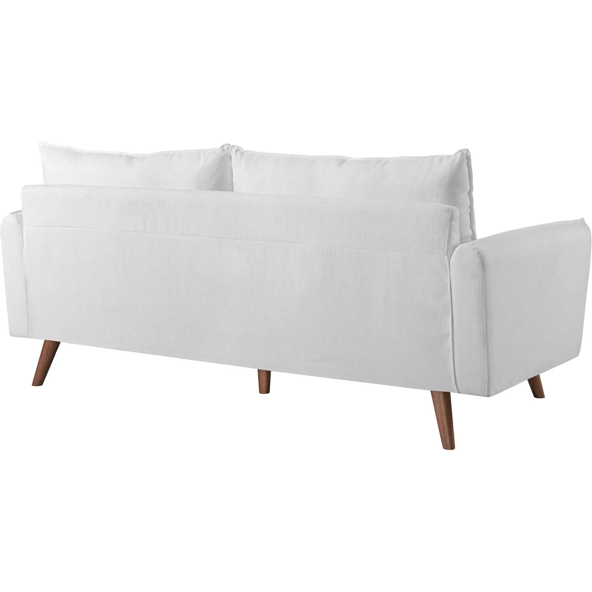 Raylee Upholstered Fabric Sofa White - Image 3