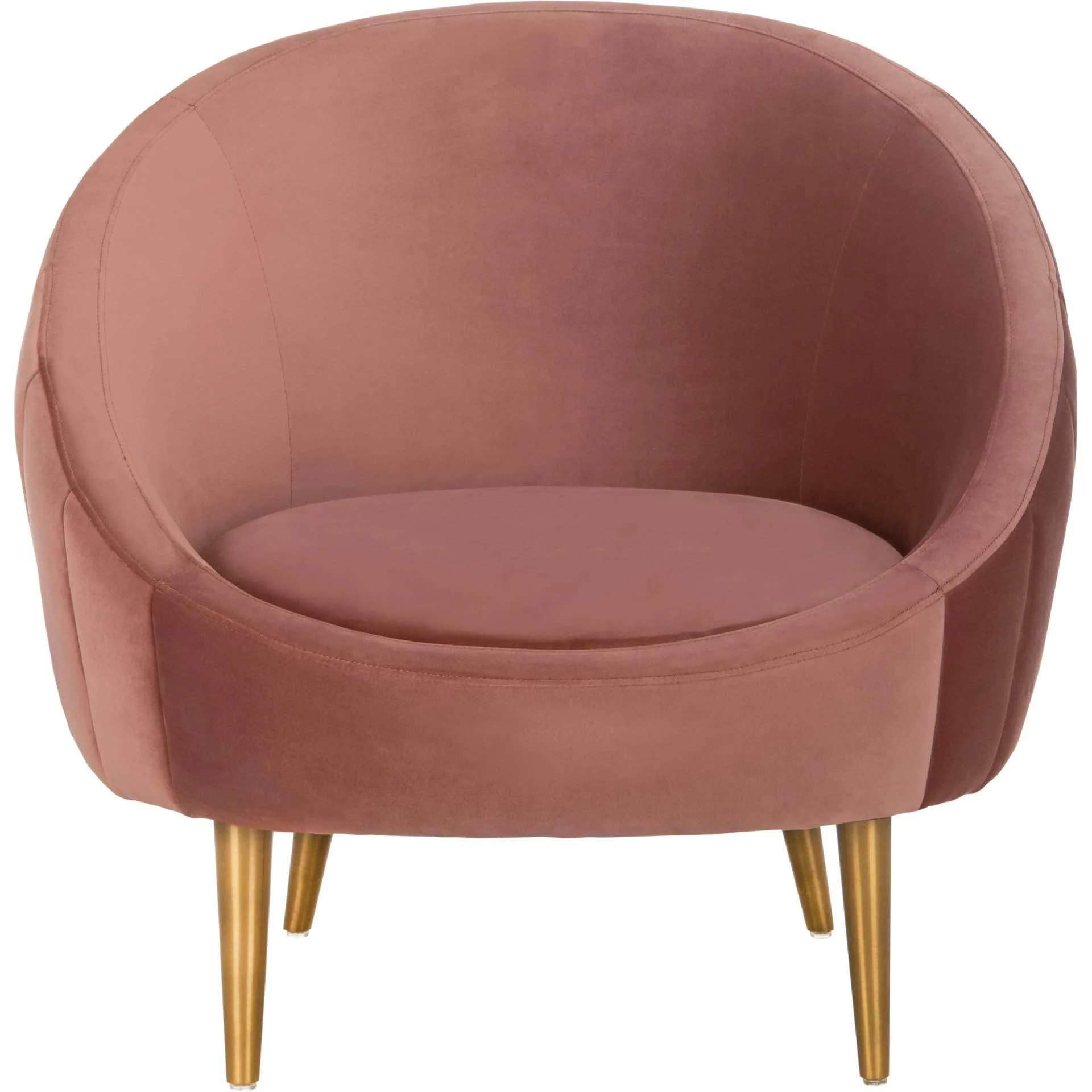 Raymond Channel Tufted Tub Chair Dusty Rose/Gold - Image 2