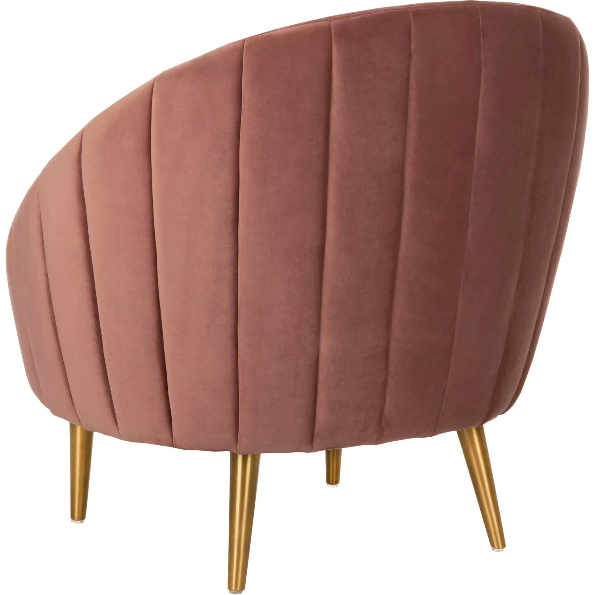 Raymond Channel Tufted Tub Chair Dusty Rose/Gold - Image 5