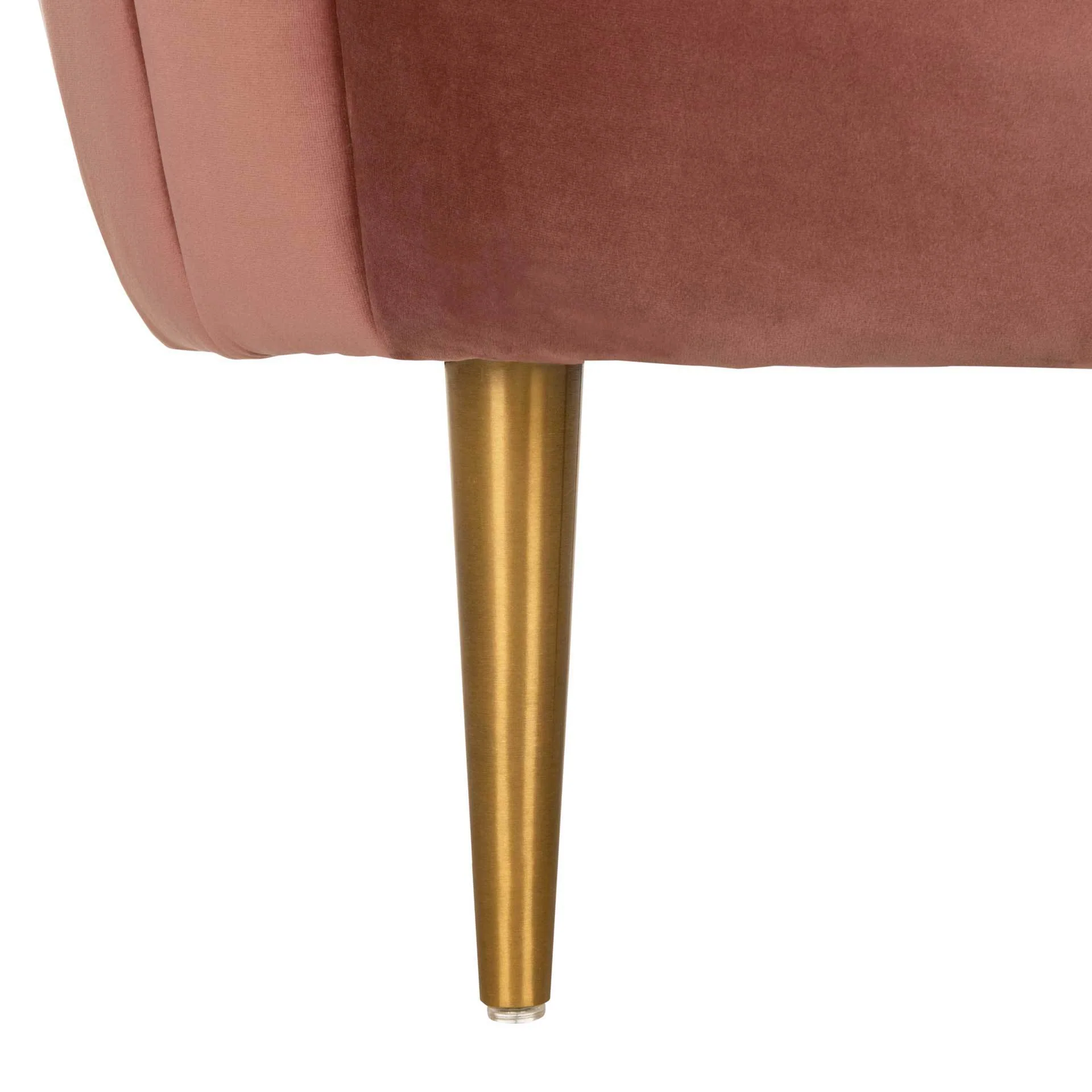 Raymond Channel Tufted Tub Chair Dusty Rose/Gold - Image 7