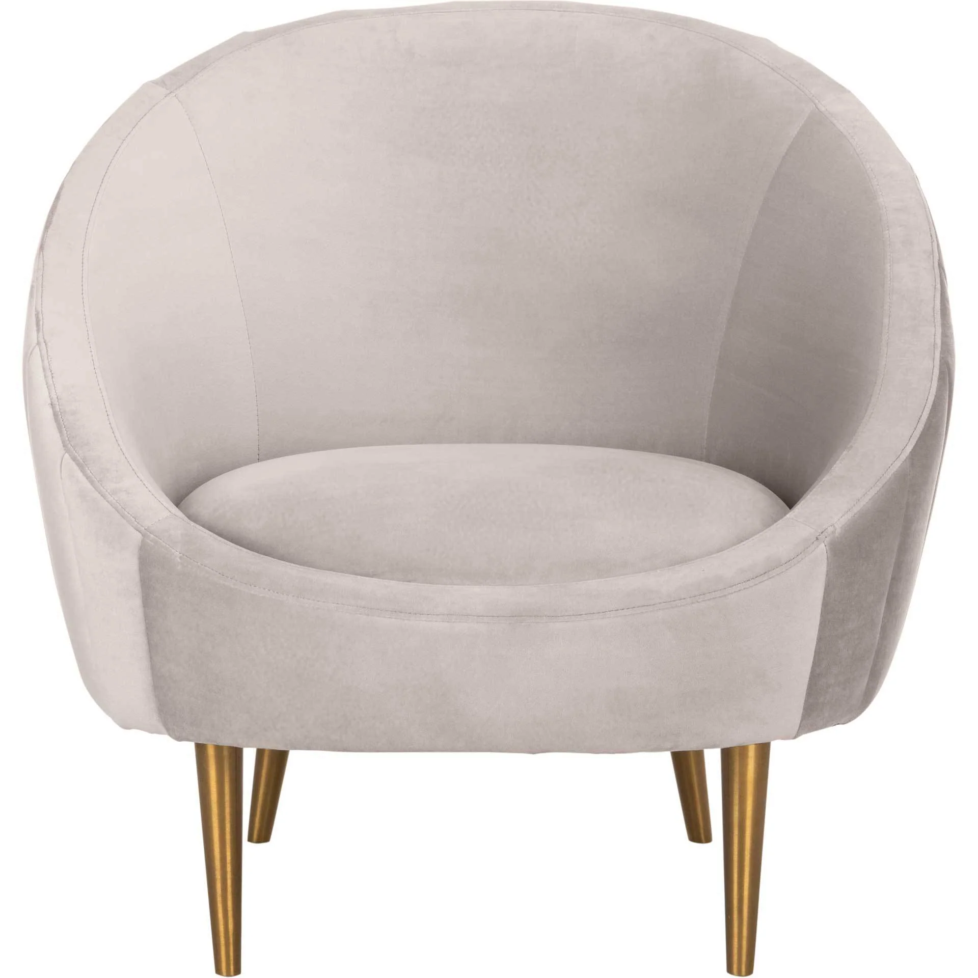 Raymond Channel Tufted Tub Chair Pale Taupe/Gold - Image 2
