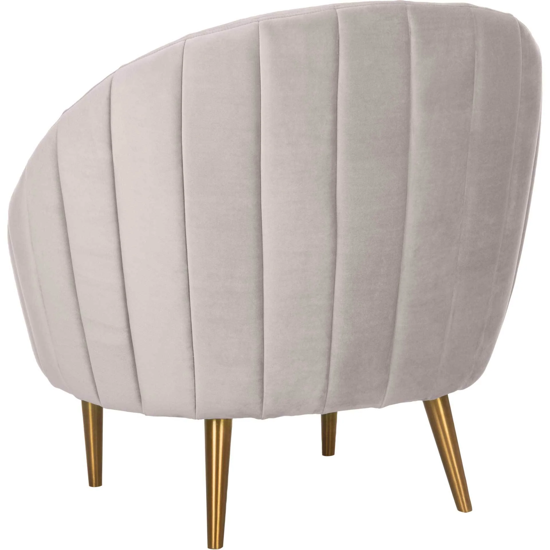 Raymond Channel Tufted Tub Chair Pale Taupe/Gold - Image 5