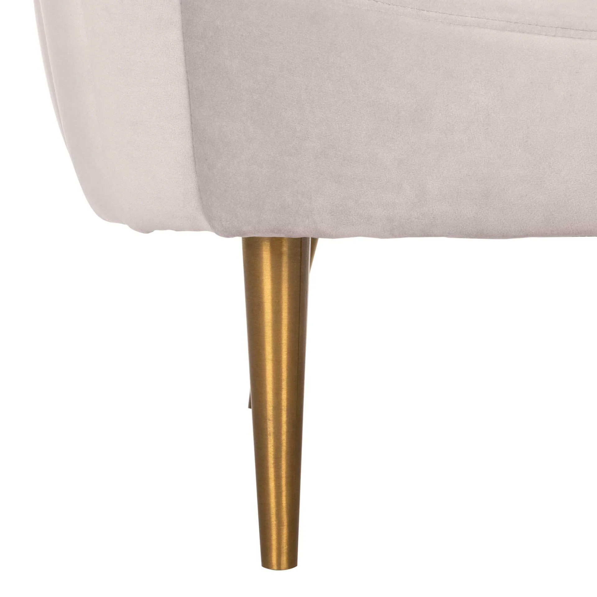 Raymond Channel Tufted Tub Chair Pale Taupe/Gold - Image 7