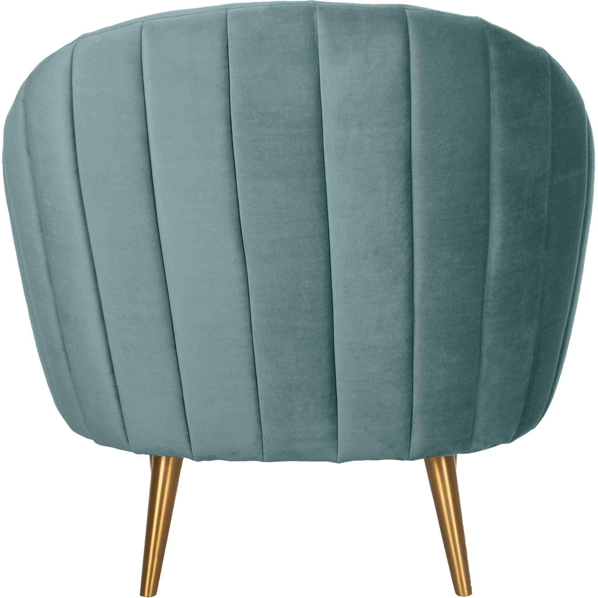 Raymond Channel Tufted Tub Chair Seafoam/Gold - Image 4