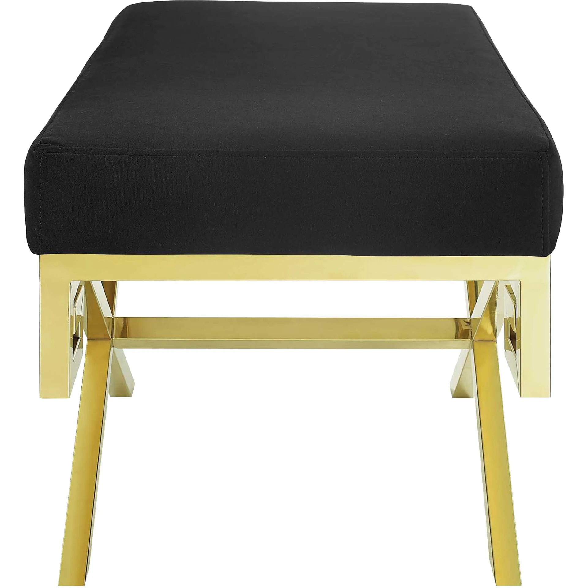 Rayna Velvet Bench Gold/Black - Image 2