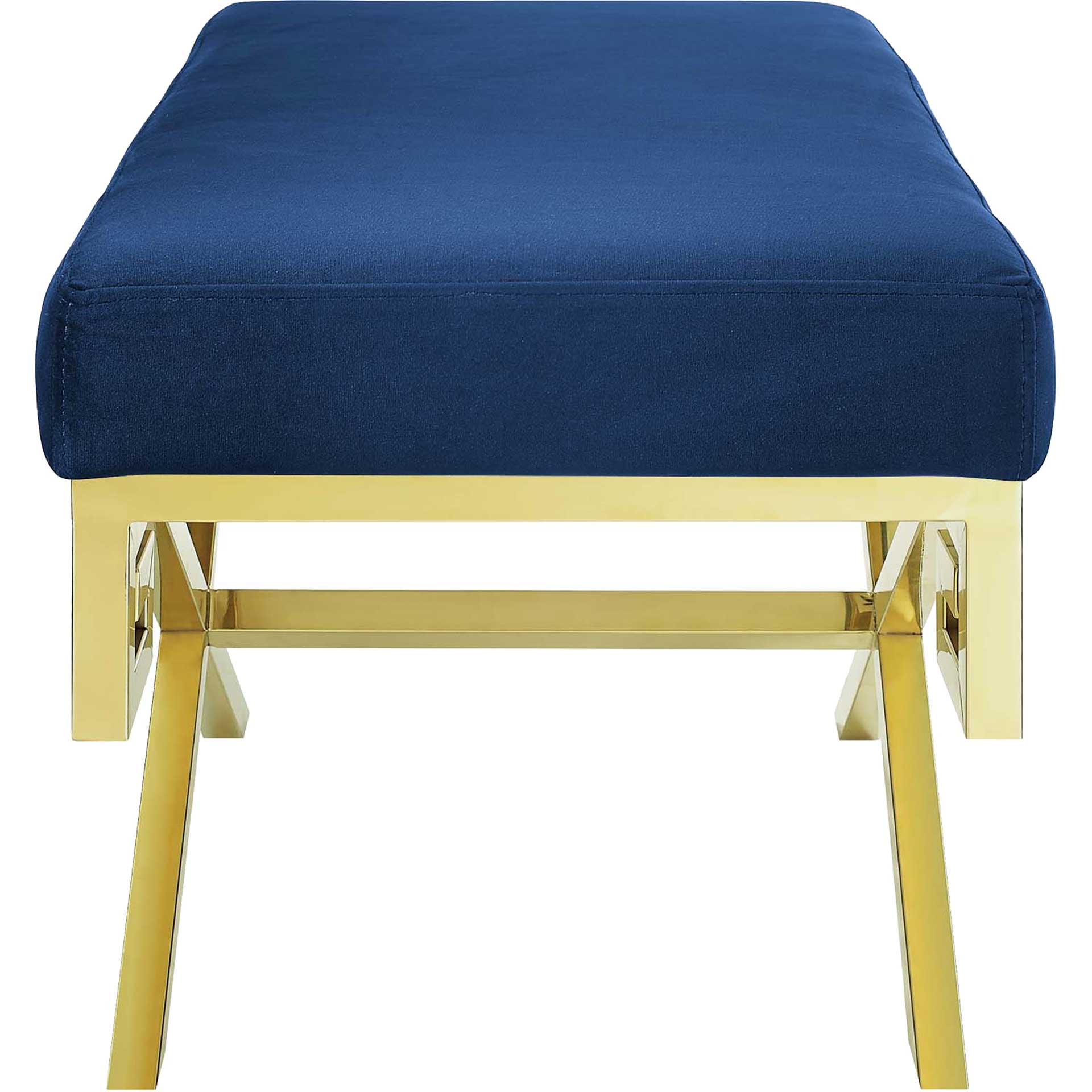 Rayna Velvet Bench Gold/Navy - Image 3
