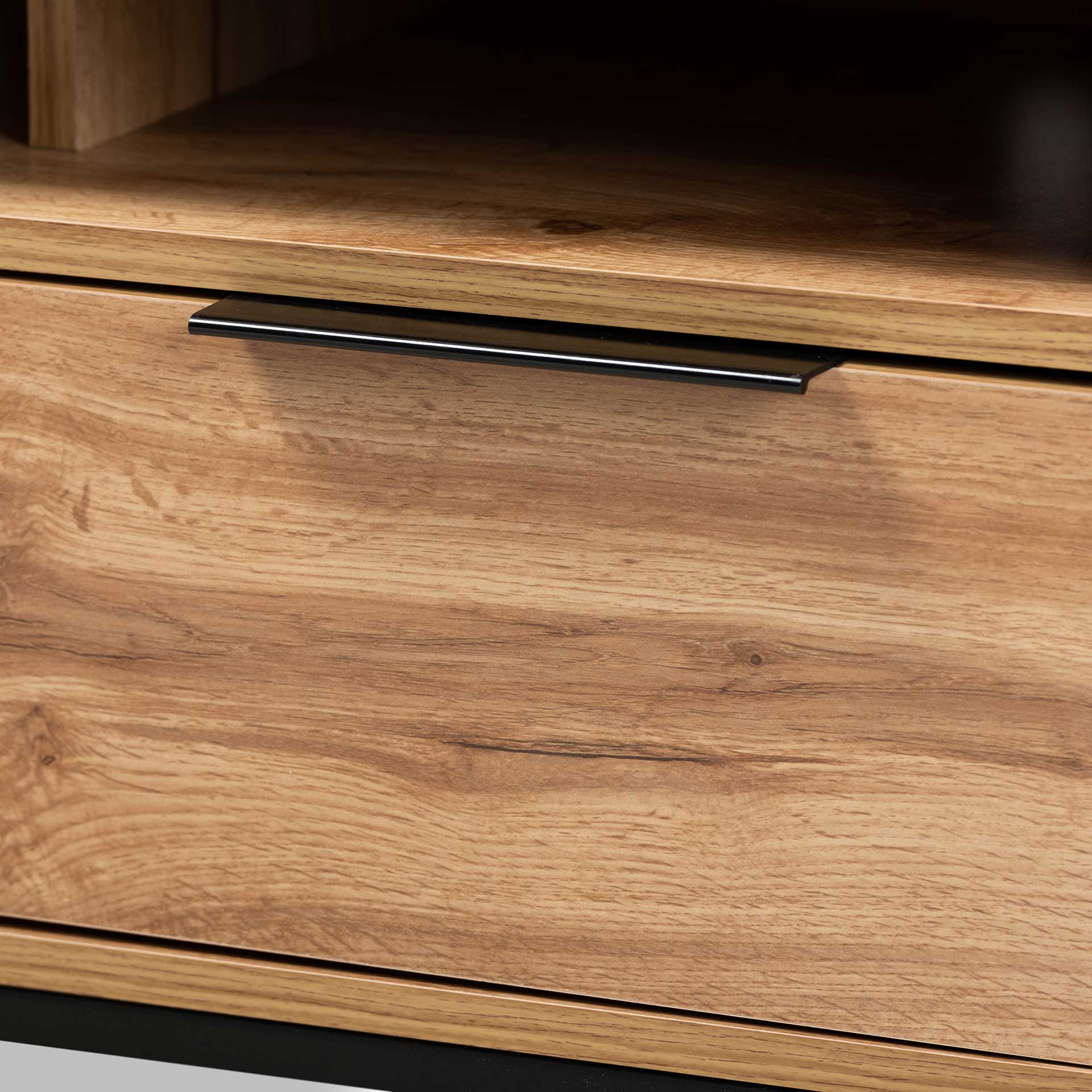 Realyn 2-Drawer TV Stand Oak/Black - Image 5