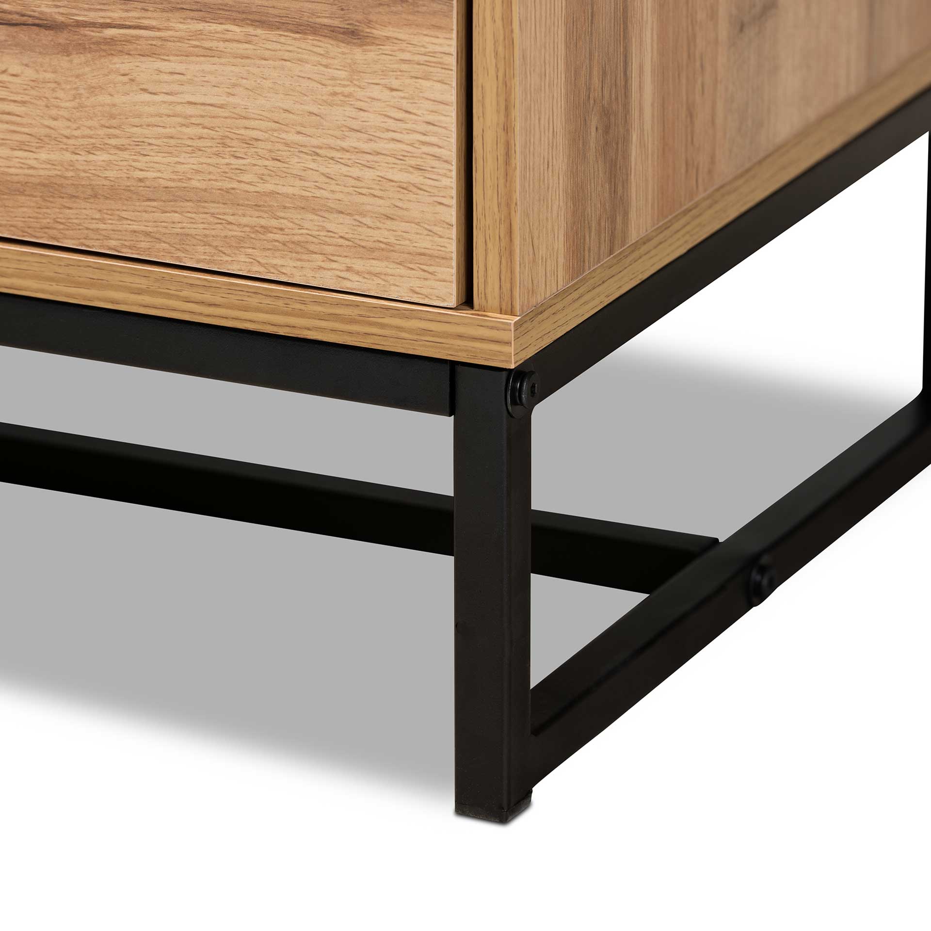 Realyn 2-Drawer TV Stand Oak/Black - Image 6
