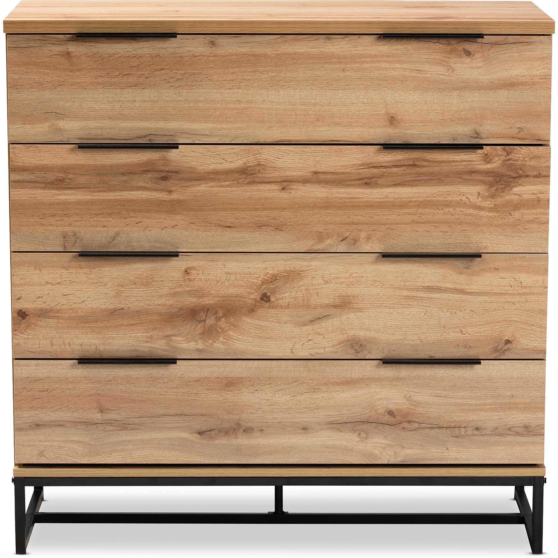 Realyn 4-Drawer Dresser Oak/Black - Image 2