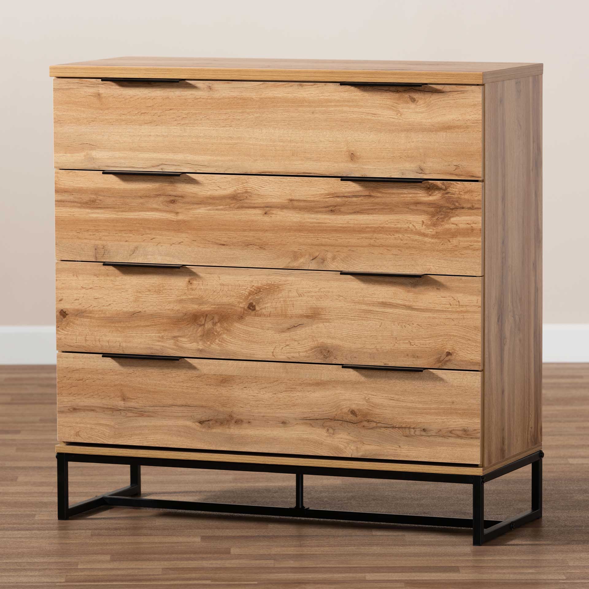 Realyn 4-Drawer Dresser Oak/Black - Image 8
