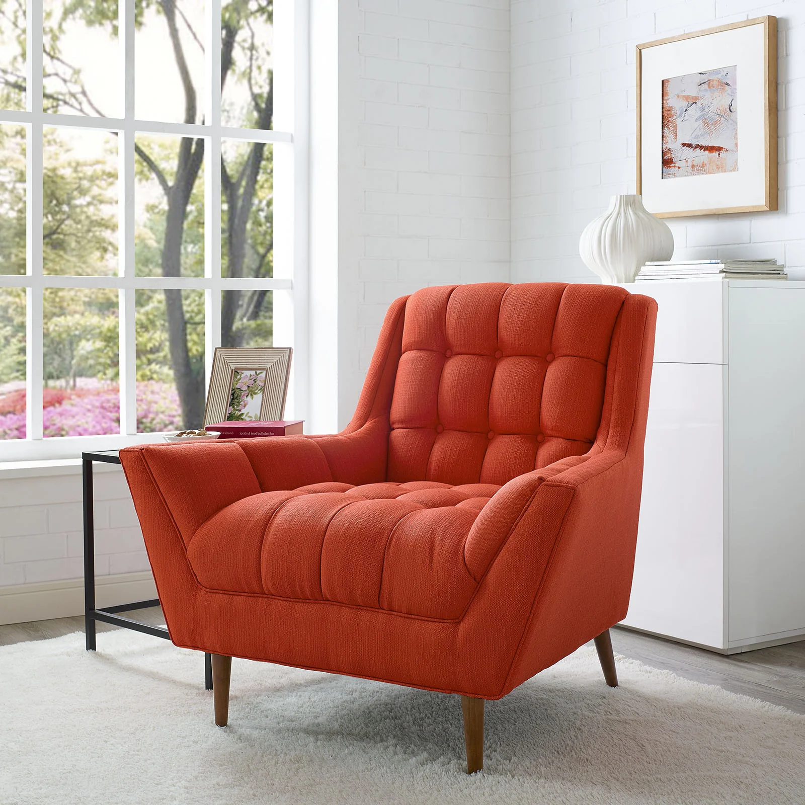 Reborn Fabric Armchair Atomic Red - Image 5