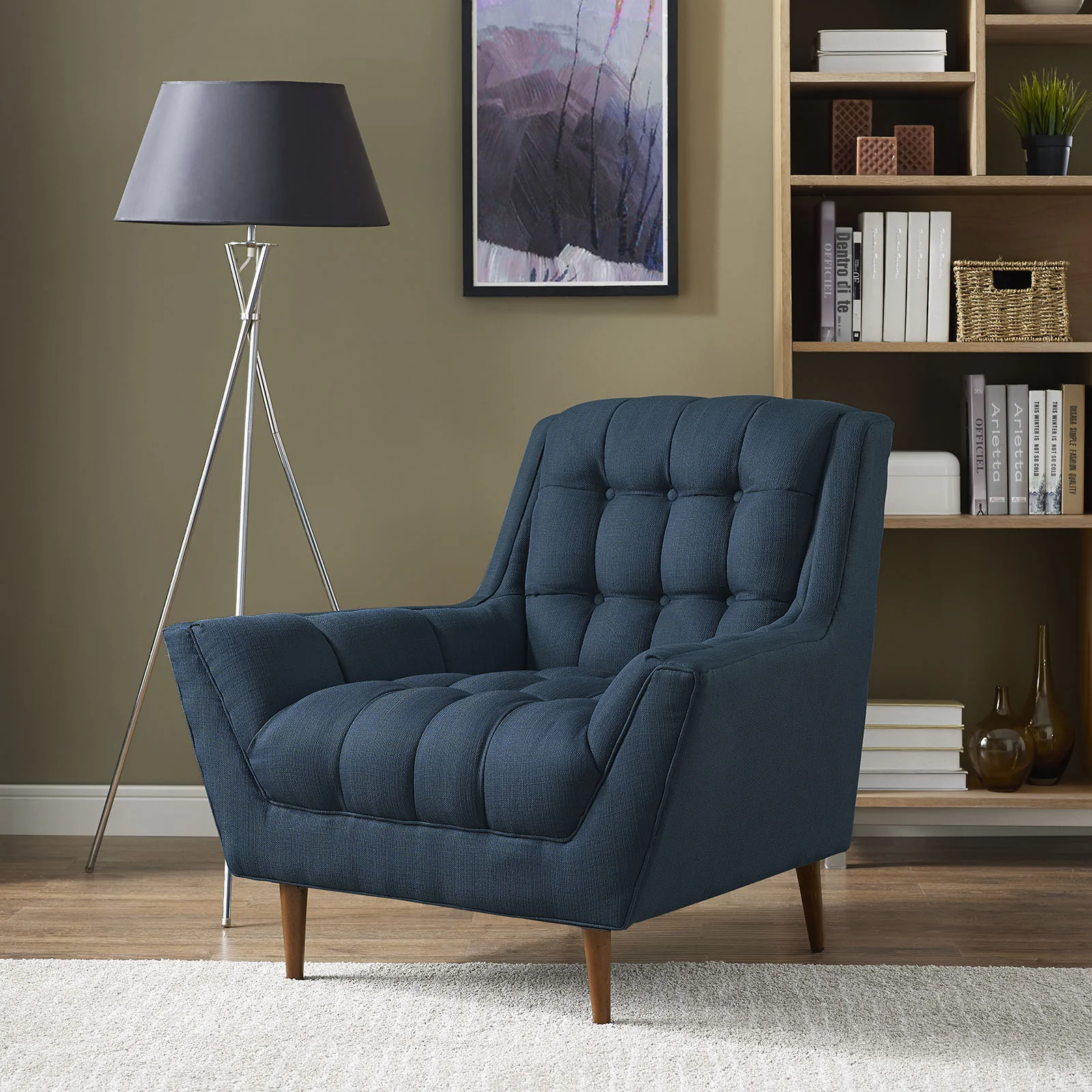 Reborn Fabric Armchair Azure - Image 5