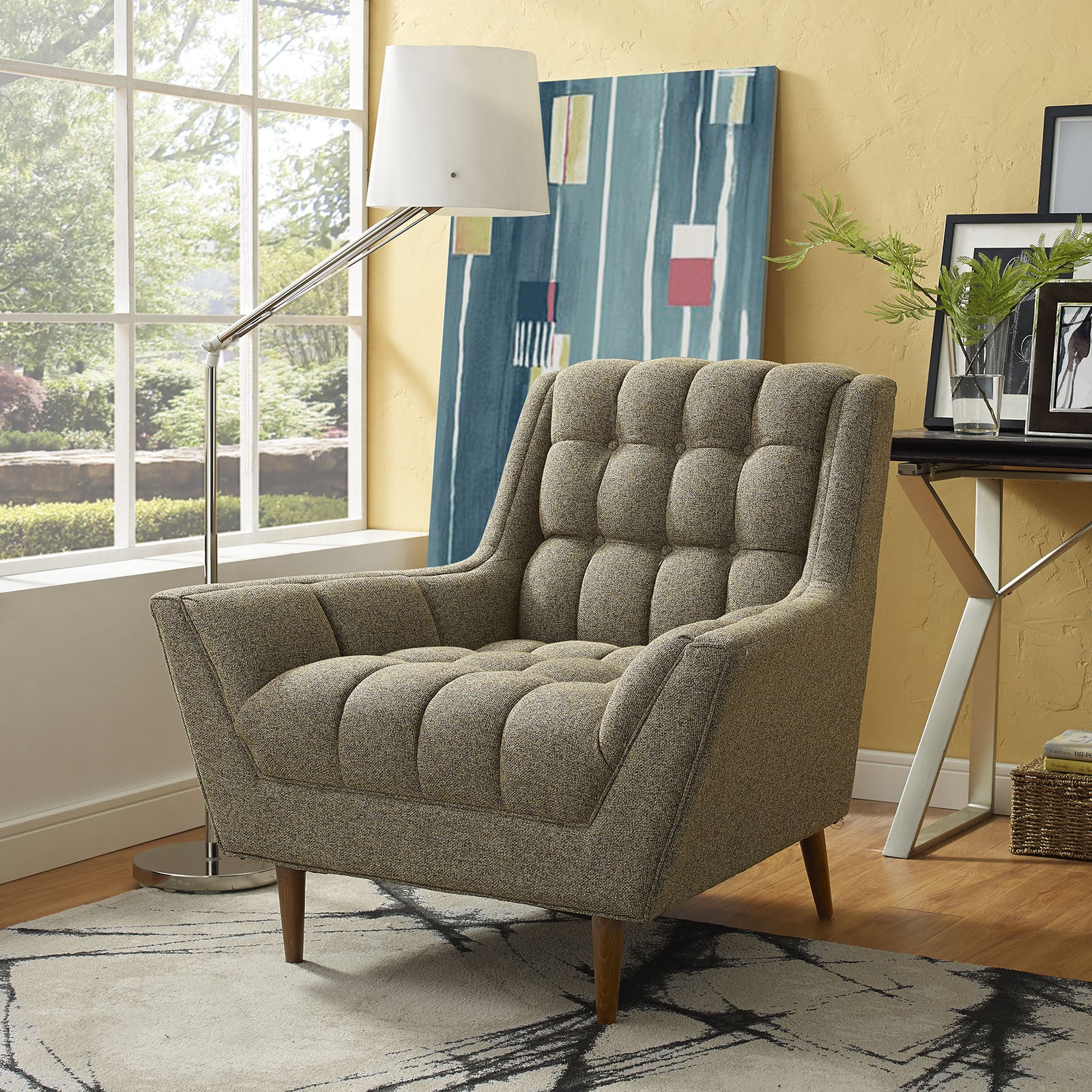 Reborn Fabric Armchair Oatmeal - Image 5