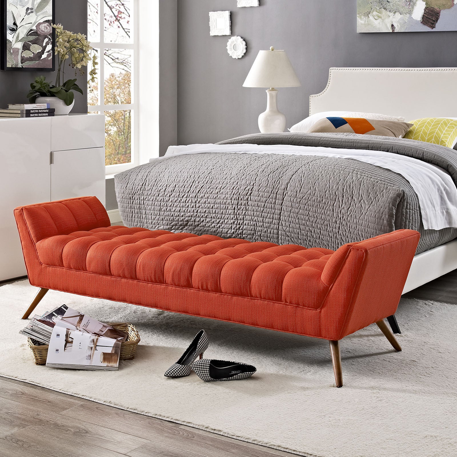 Reborn Fabric Bench Atomic Red - Image 6