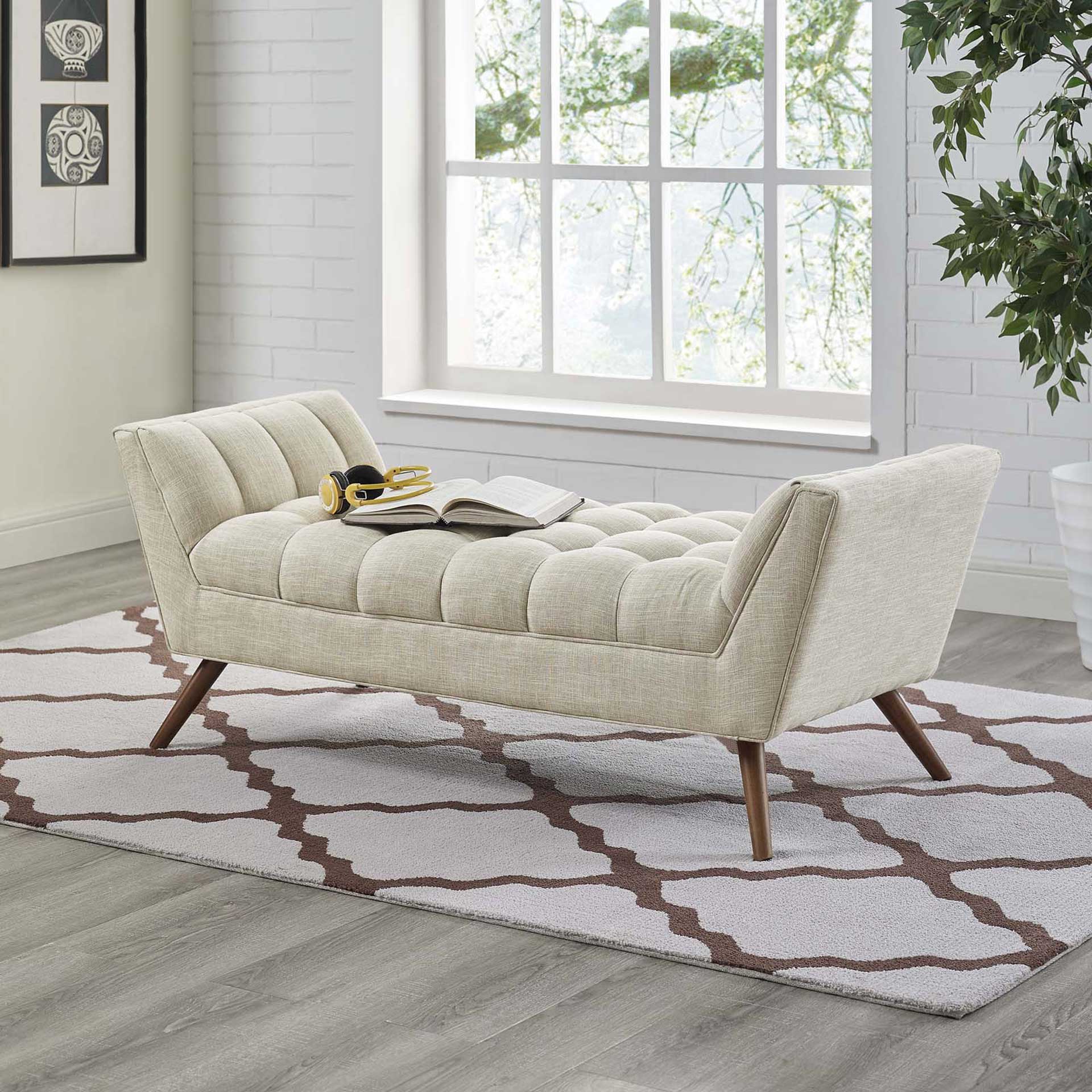 Reborn Fabric Bench Beige - Image 12