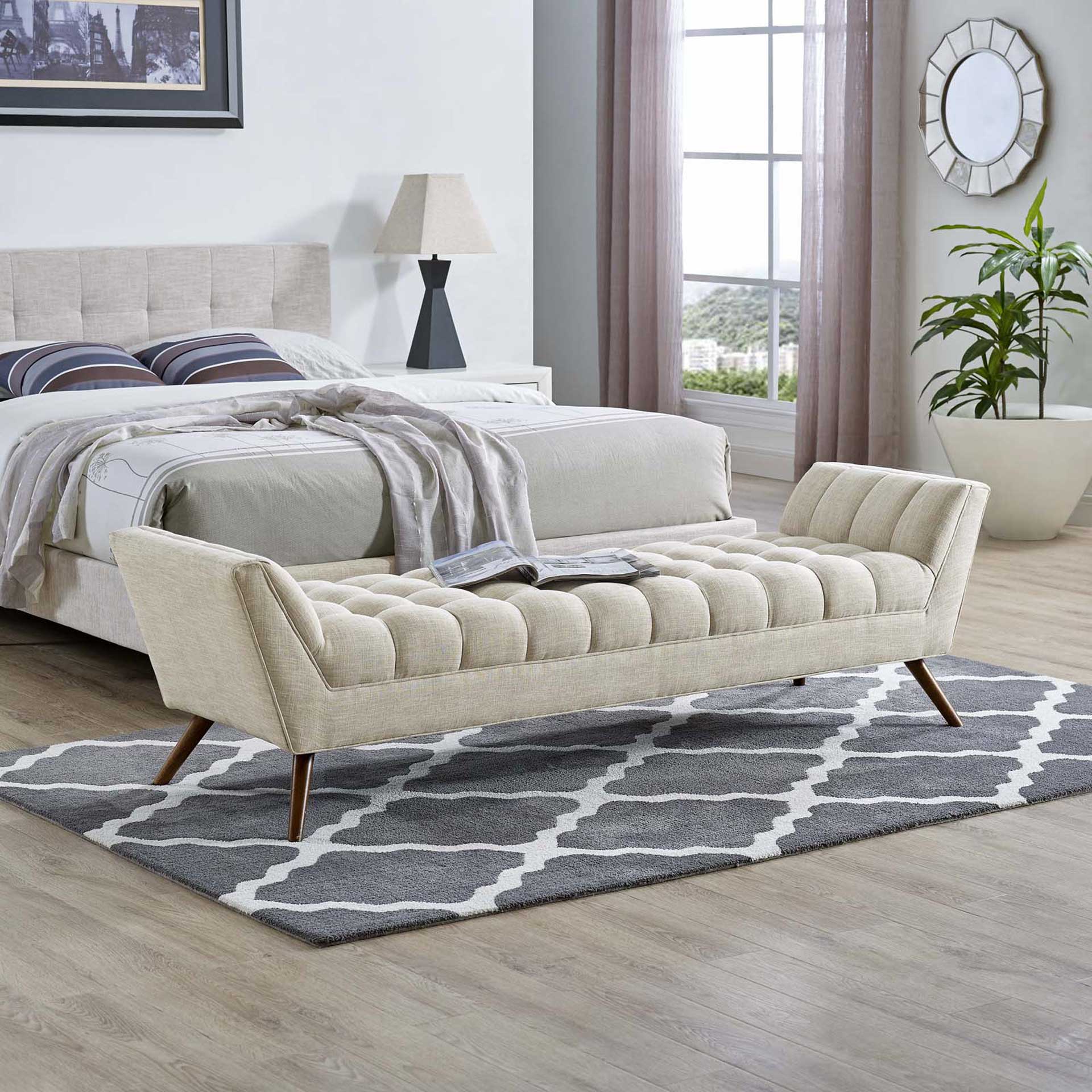 Reborn Fabric Bench Beige - Image 5