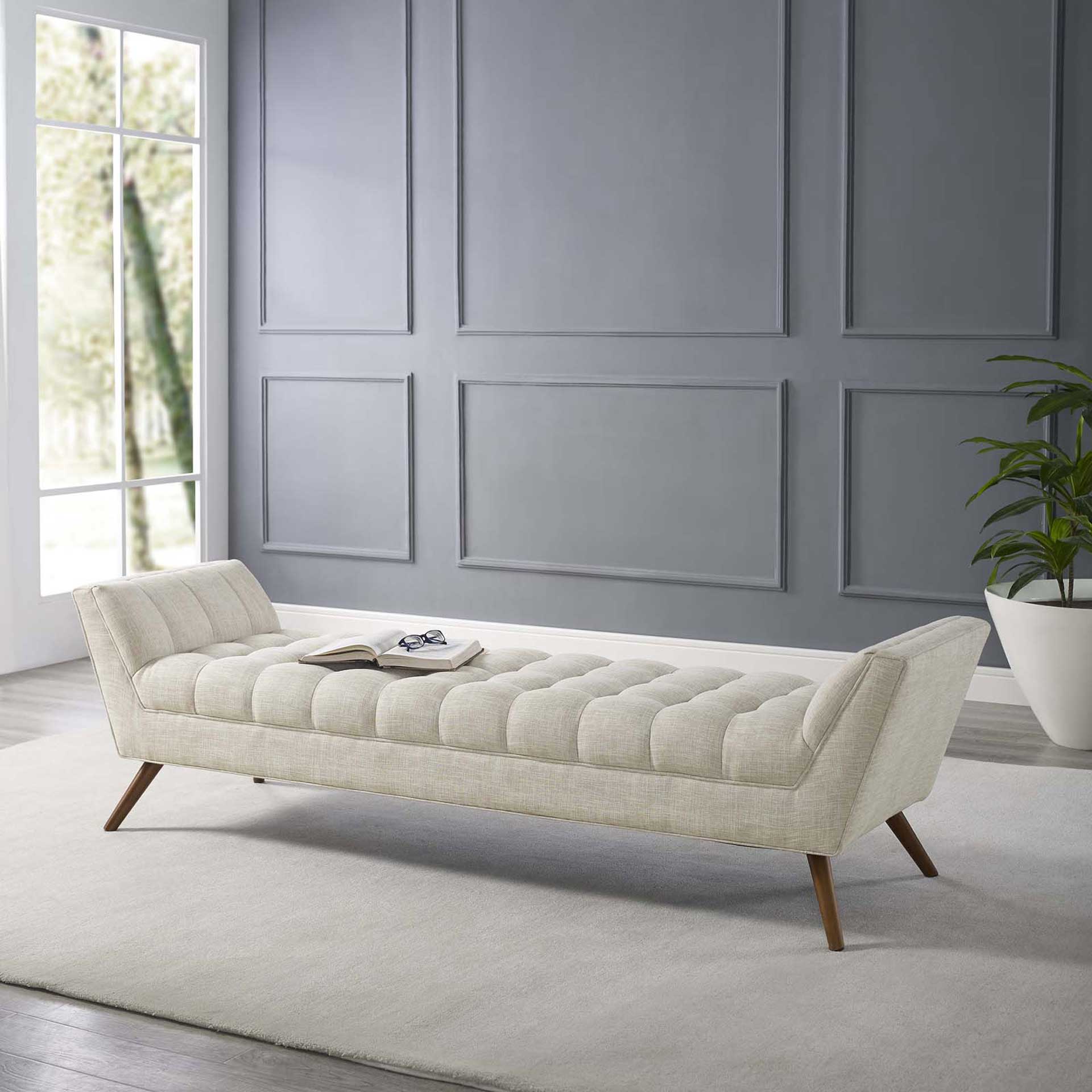 Reborn Fabric Bench Beige - Image 6