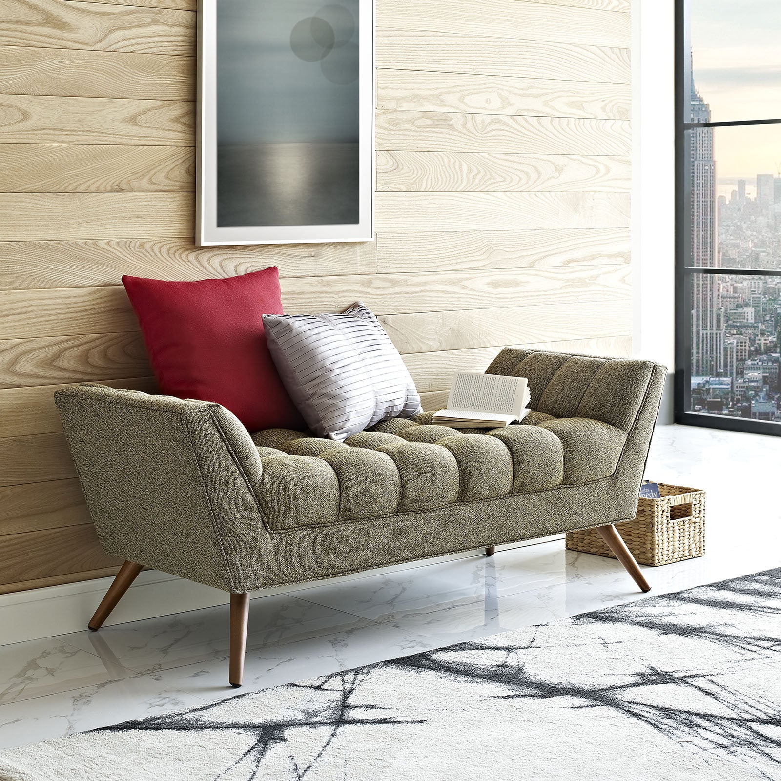 Reborn Fabric Bench Oatmeal - Image 11