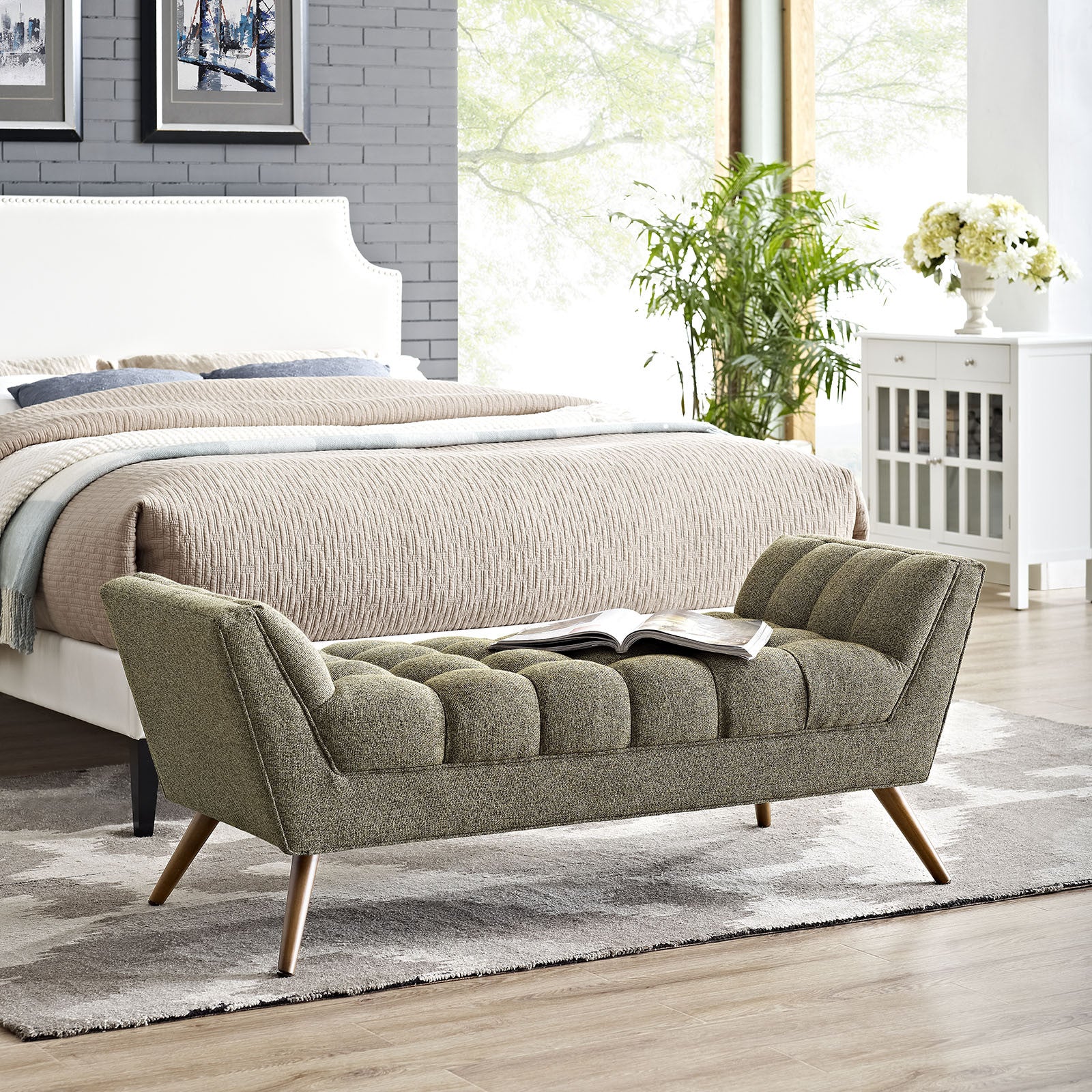 Reborn Fabric Bench Oatmeal - Image 12