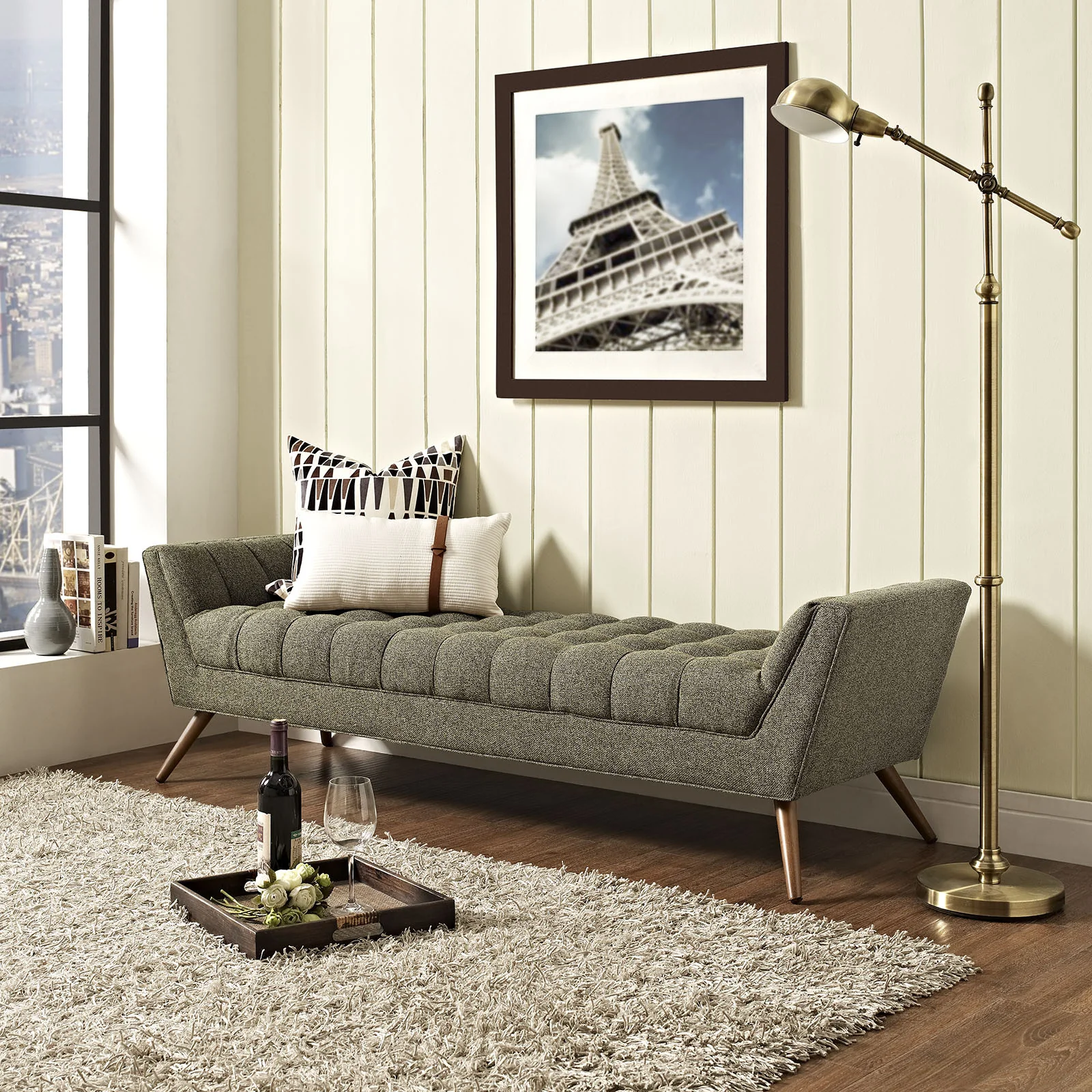 Reborn Fabric Bench Oatmeal - Image 5