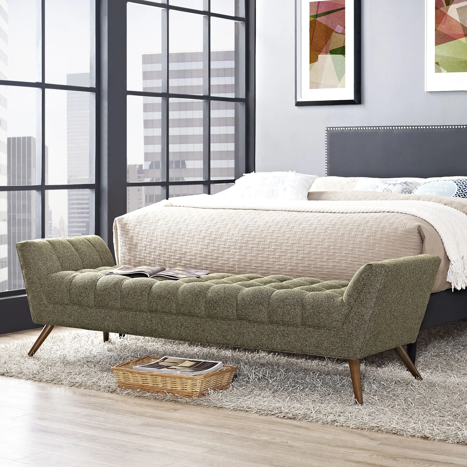 Reborn Fabric Bench Oatmeal - Image 6