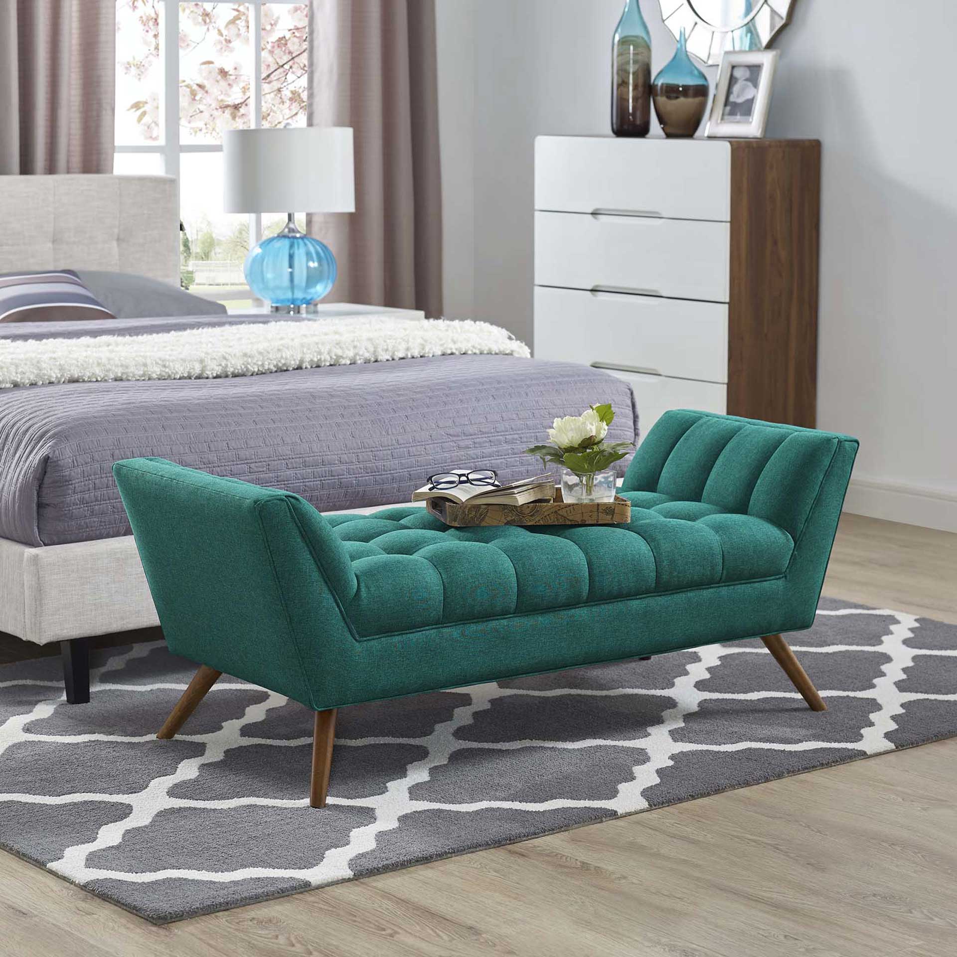 Reborn Fabric Bench Teal - Image 11