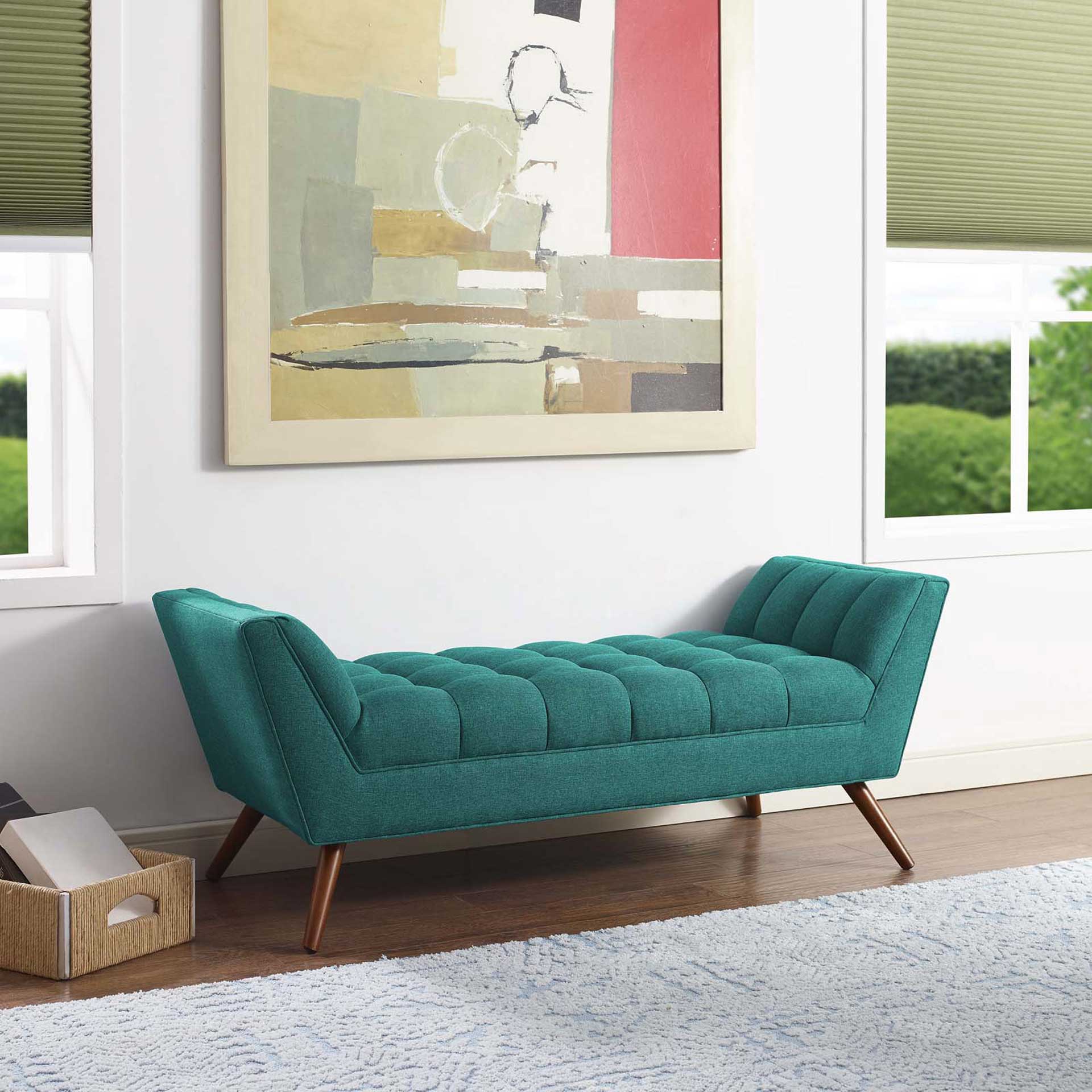 Reborn Fabric Bench Teal - Image 12