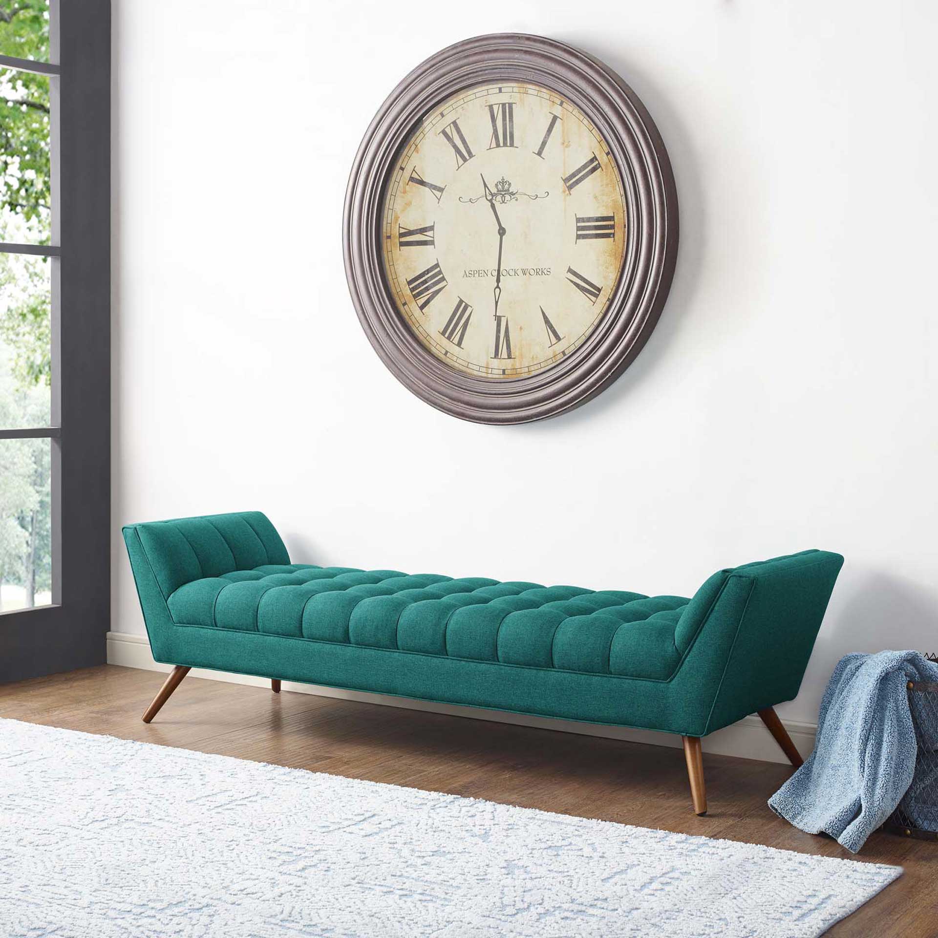 Reborn Fabric Bench Teal - Image 6