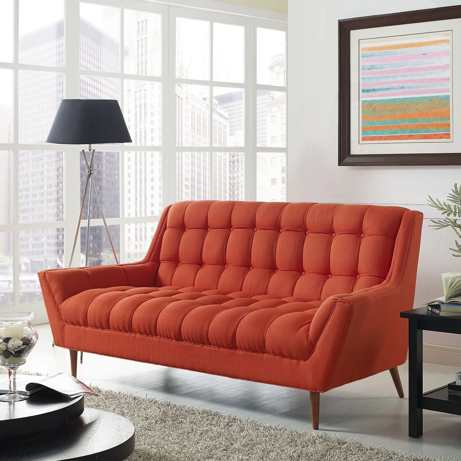Reborn Fabric Loveseat Atomic Red - Image 5