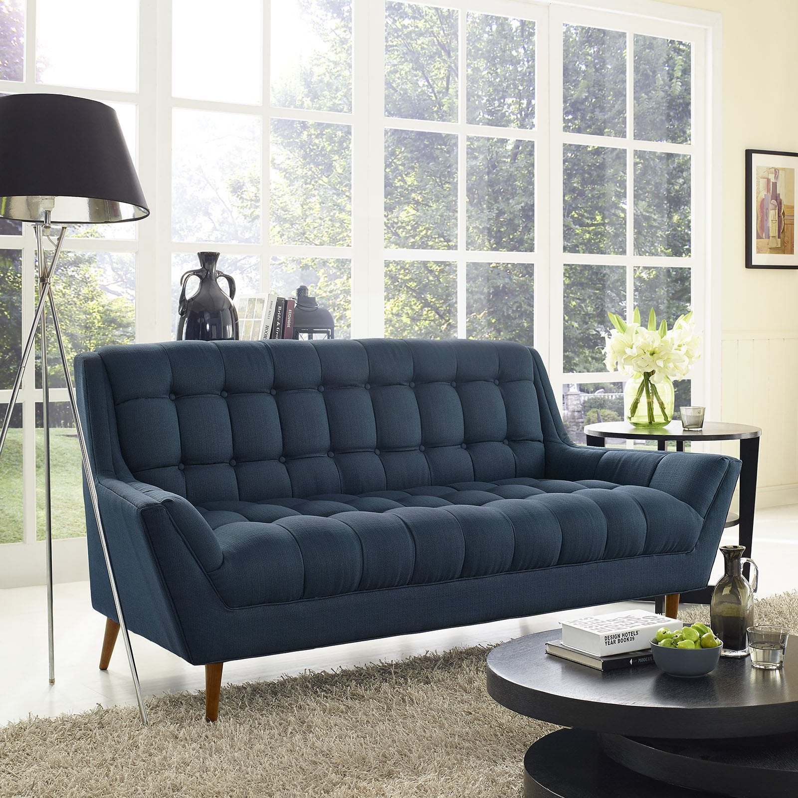 Reborn Fabric Loveseat Azure - Image 5