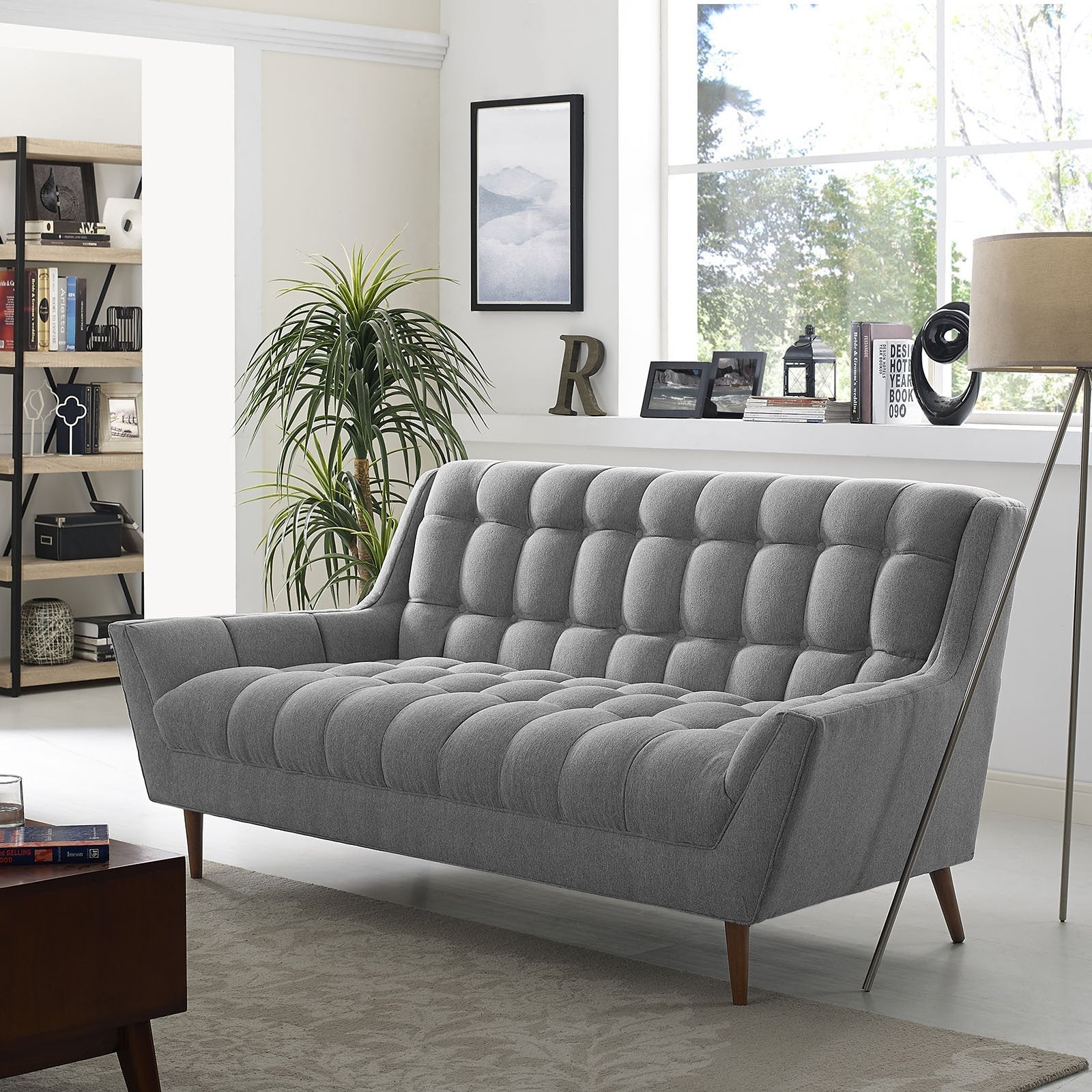 Reborn Fabric Loveseat Expectation Gray - Image 5