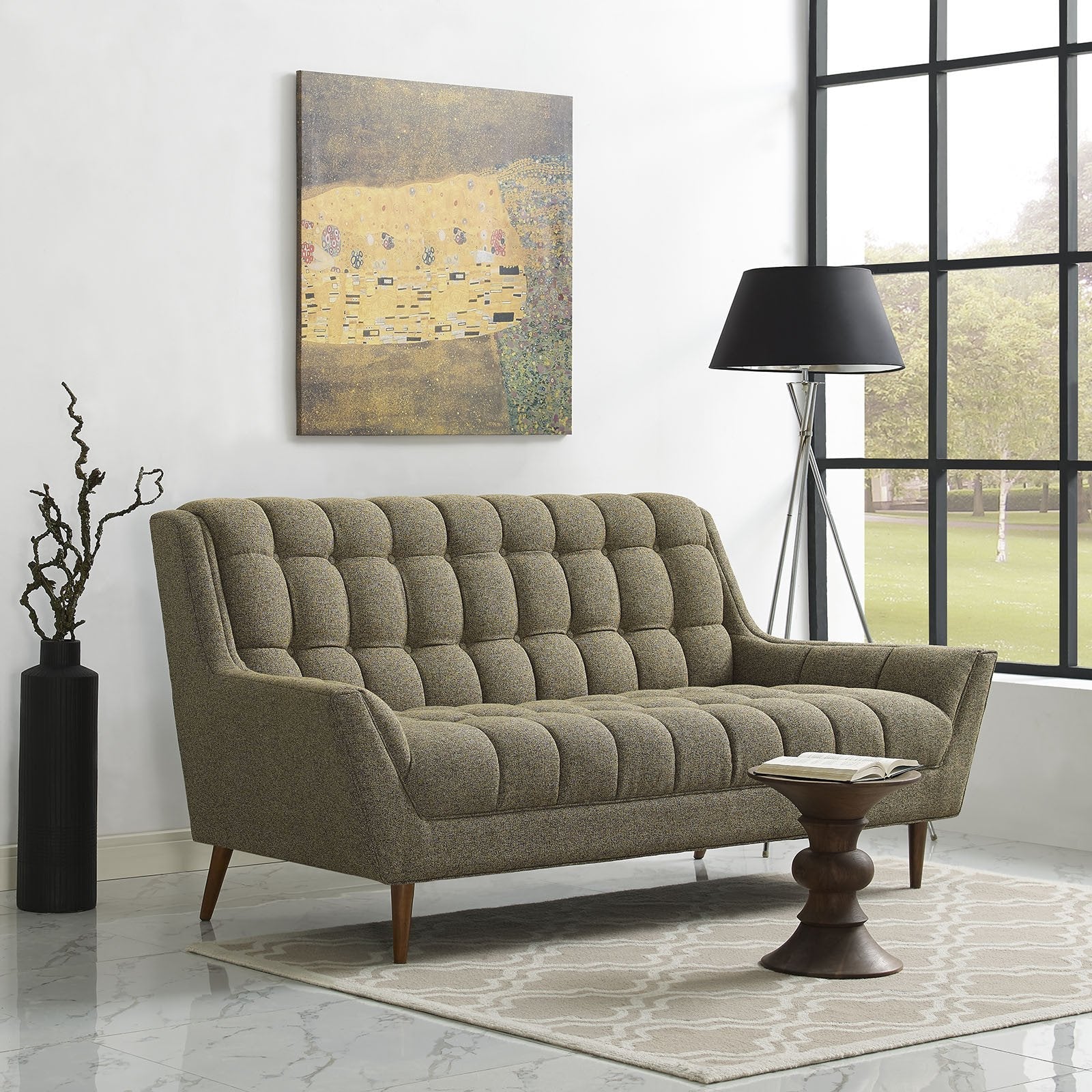 Reborn Fabric Loveseat Oatmeal - Image 5