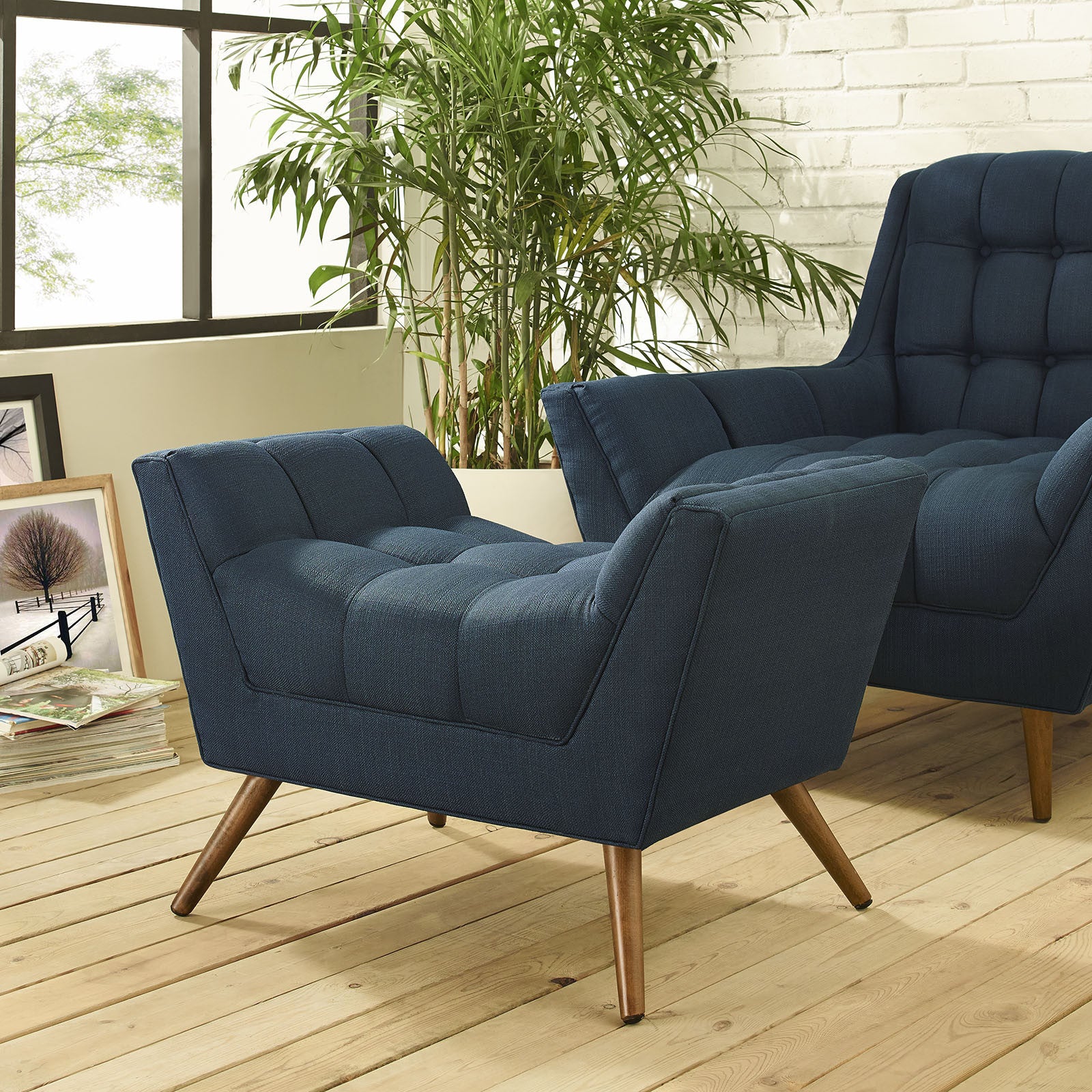 Reborn Fabric Short Ottoman Azure - Image 4