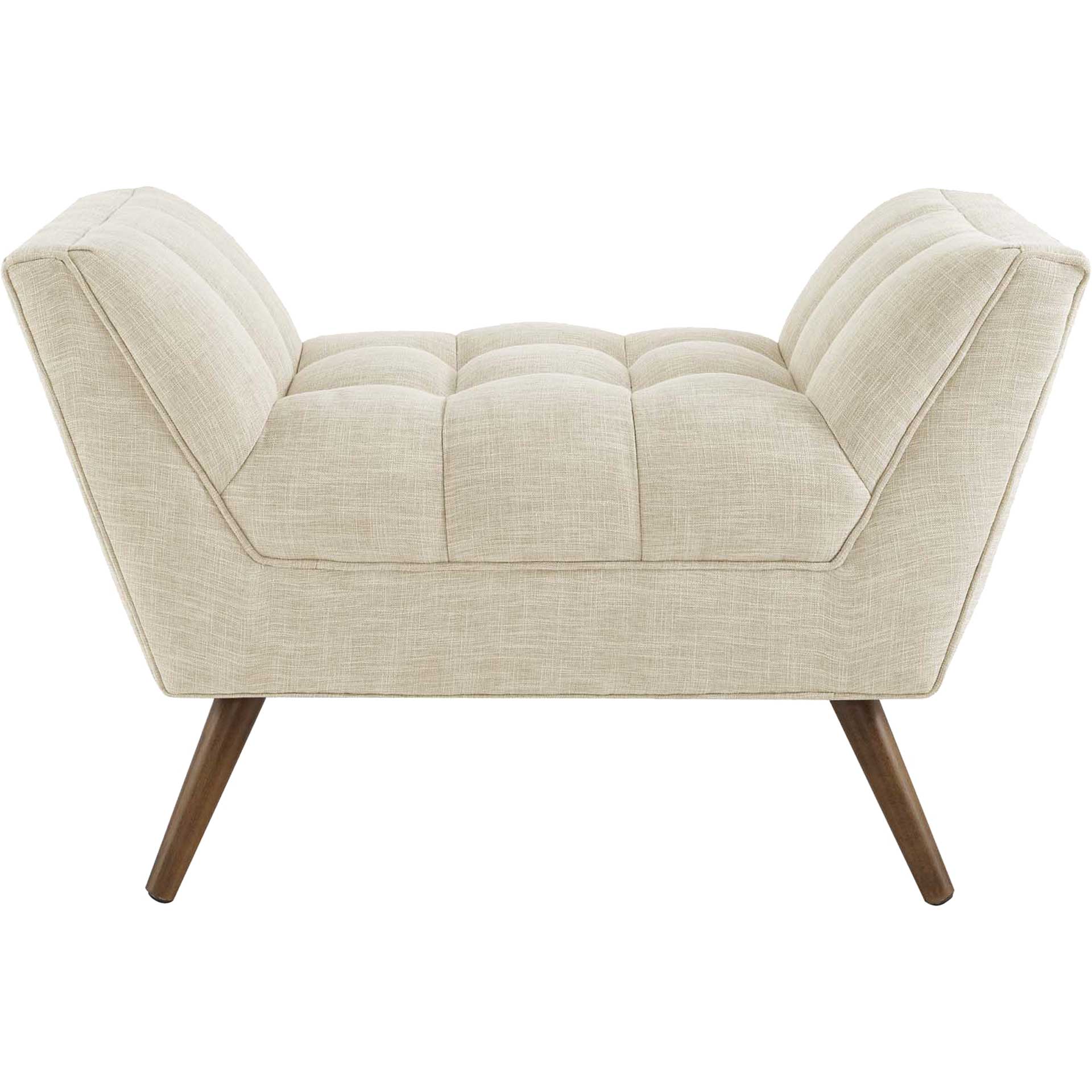 Reborn Fabric Short Ottoman Beige - Image 2