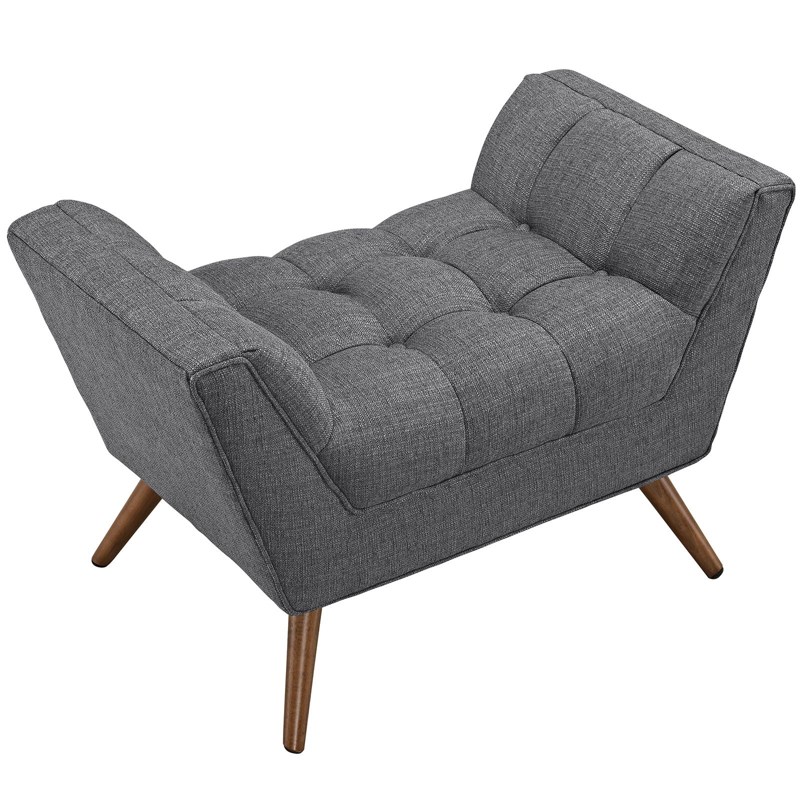 Reborn Fabric Short Ottoman Gray - Image 4