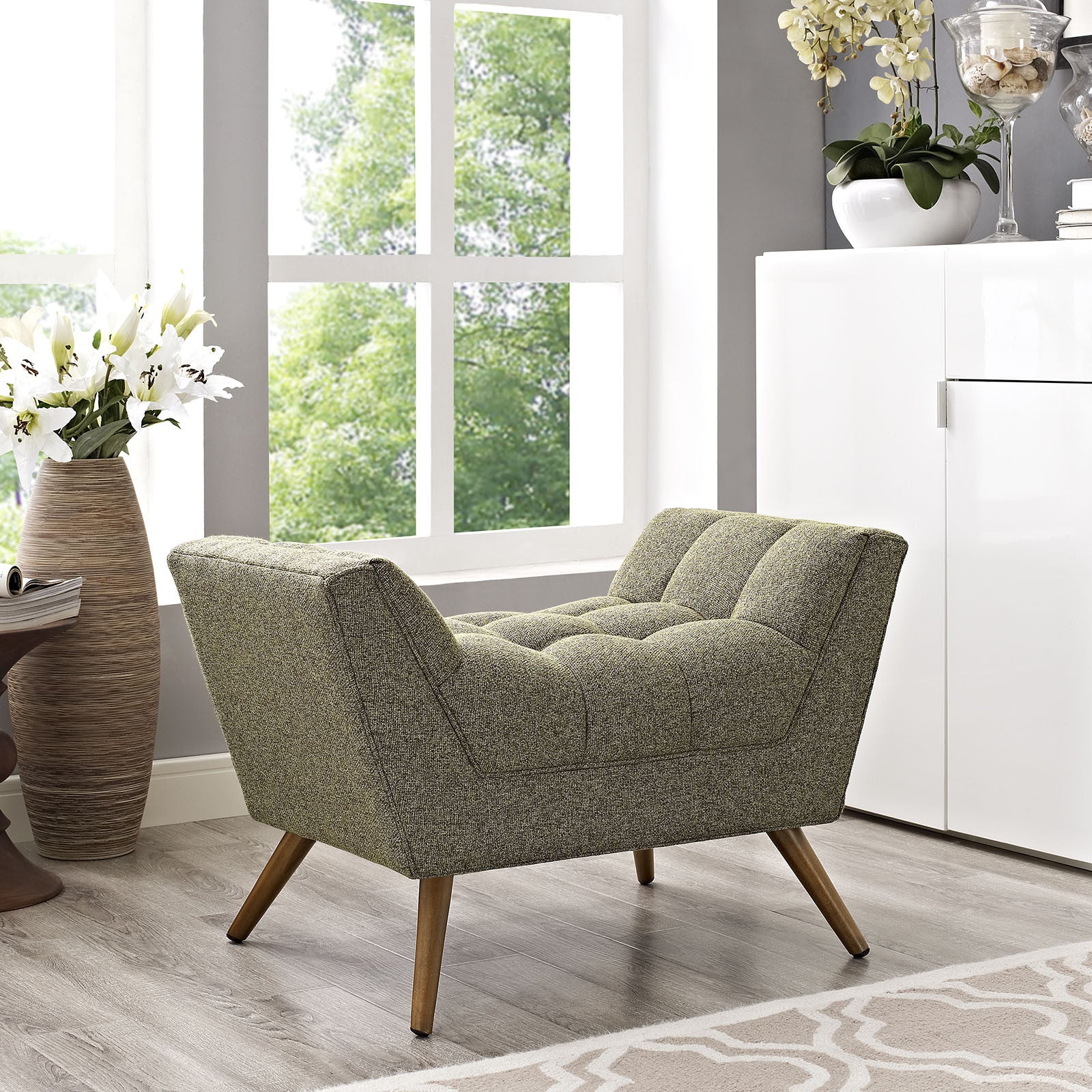 Reborn Fabric Short Ottoman Oatmeal - Image 5