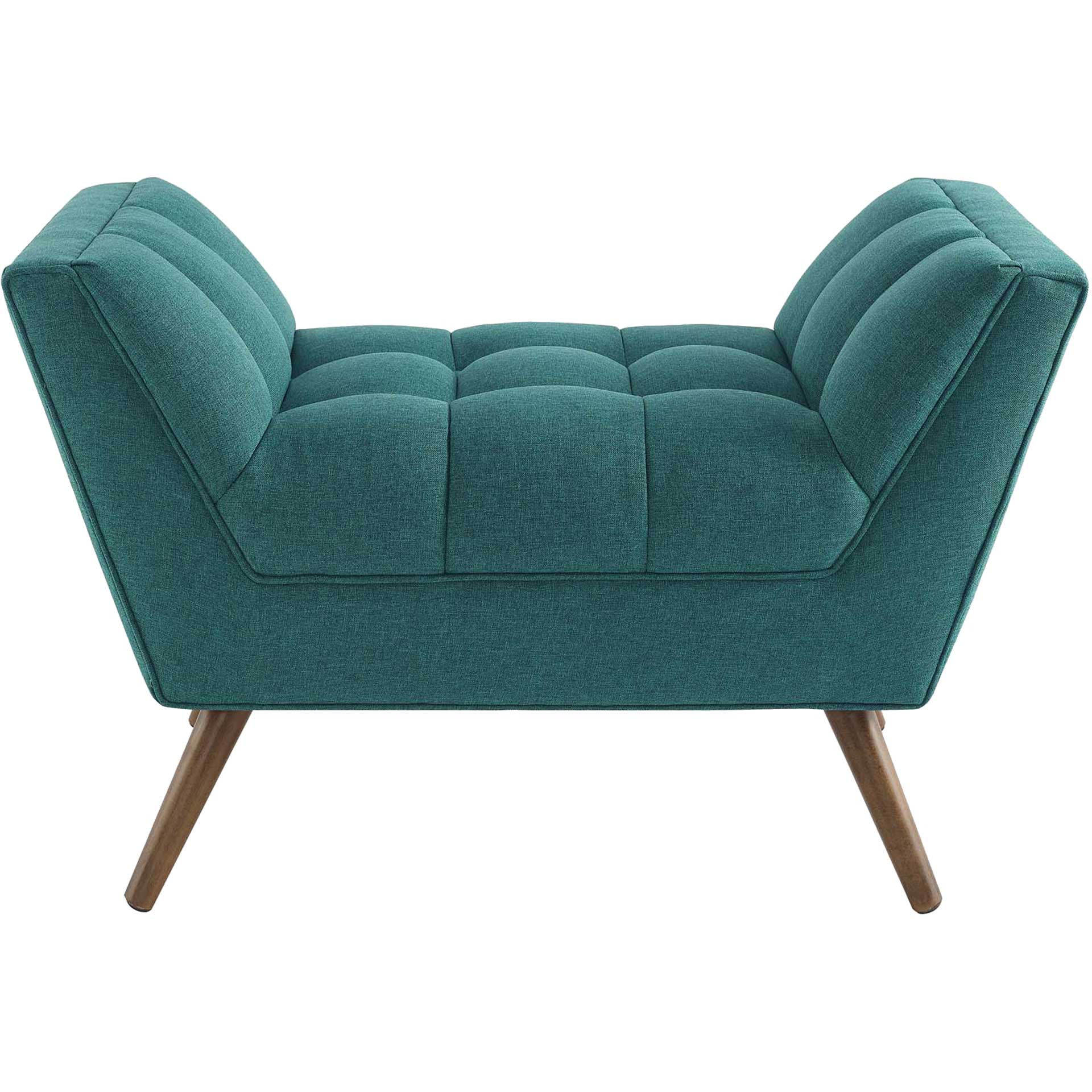 Reborn Fabric Short Ottoman Teal - Image 2