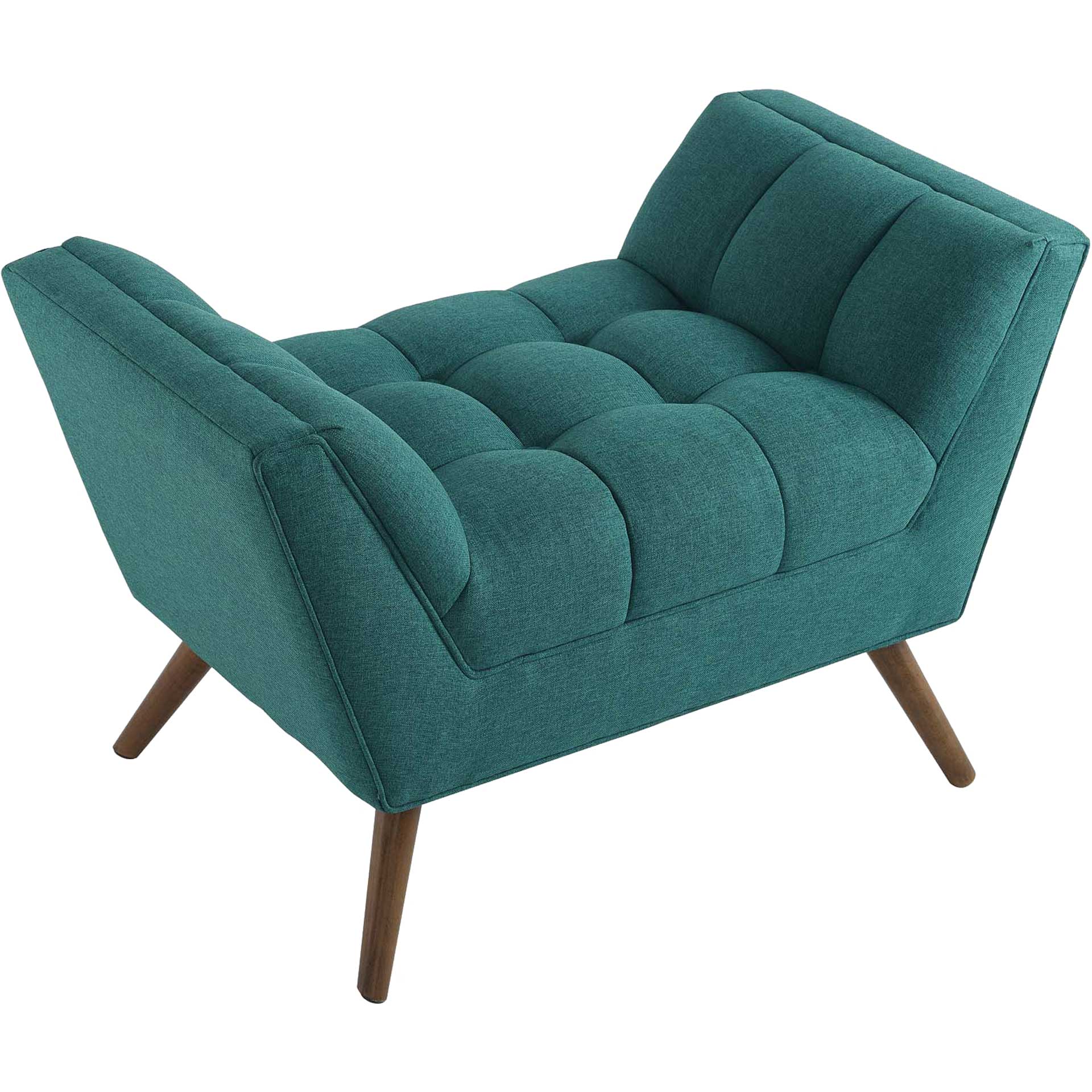 Reborn Fabric Short Ottoman Teal - Image 3