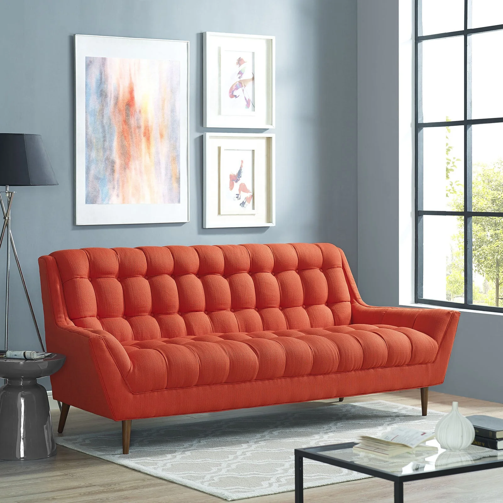 Reborn Fabric Sofa Atomic Red - Image 5