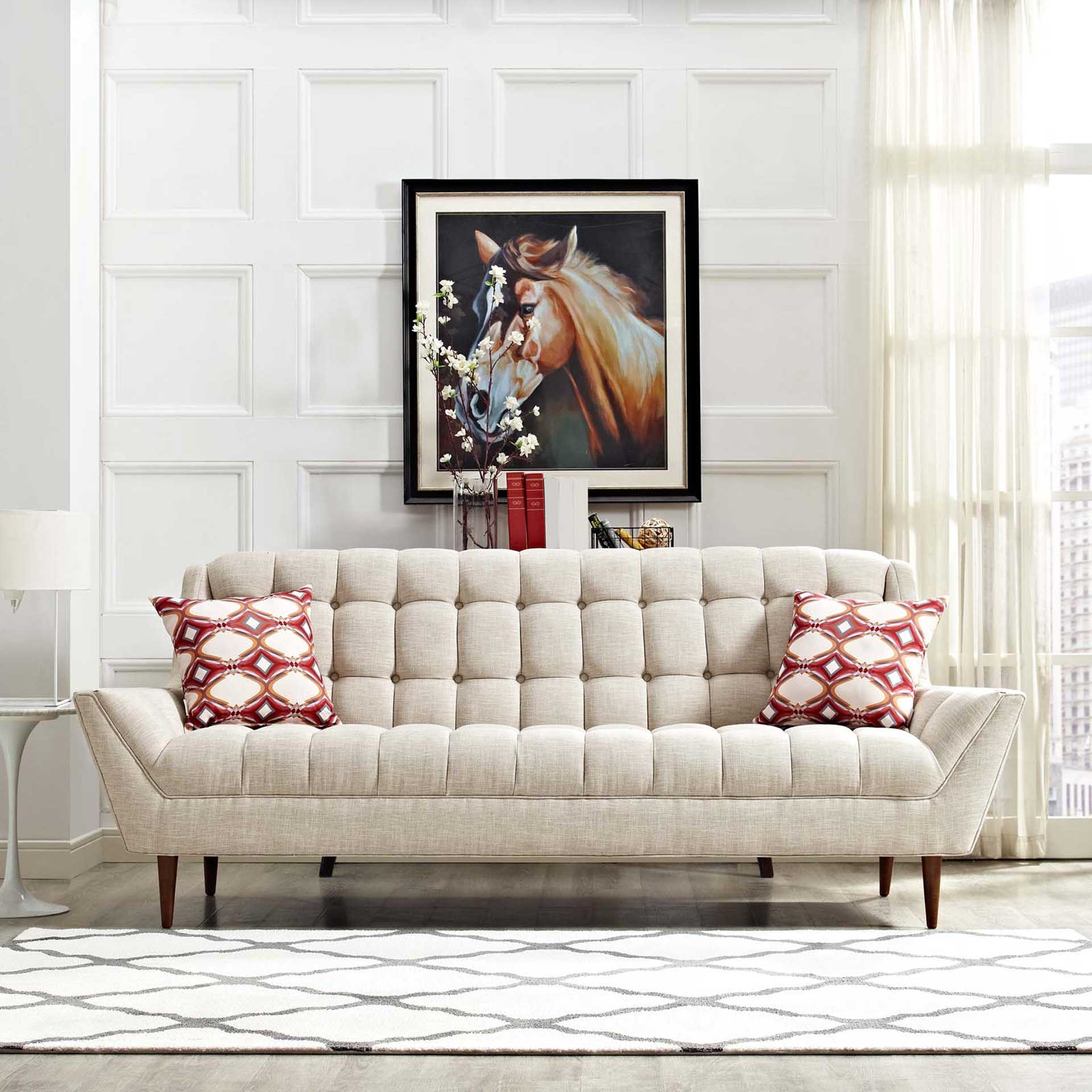 Reborn Fabric Sofa Beige - Image 4