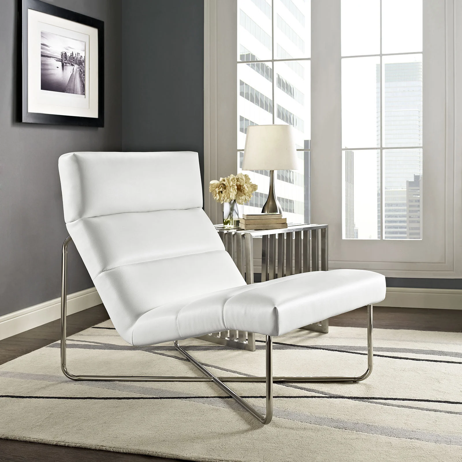 Rectify Lounge Chair White - Image 4