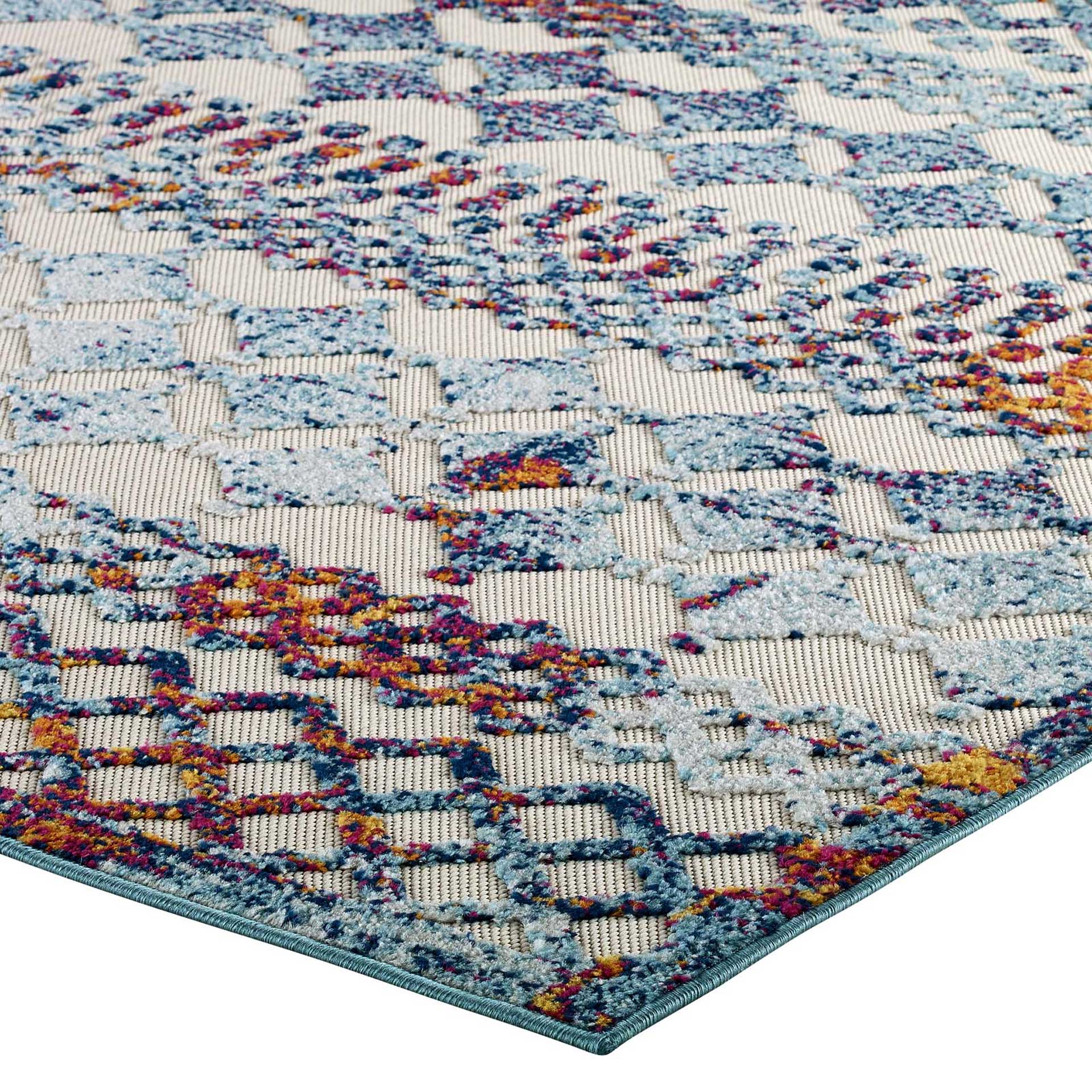 Redcliff Diamond Area Rug Multicolored - Image 3