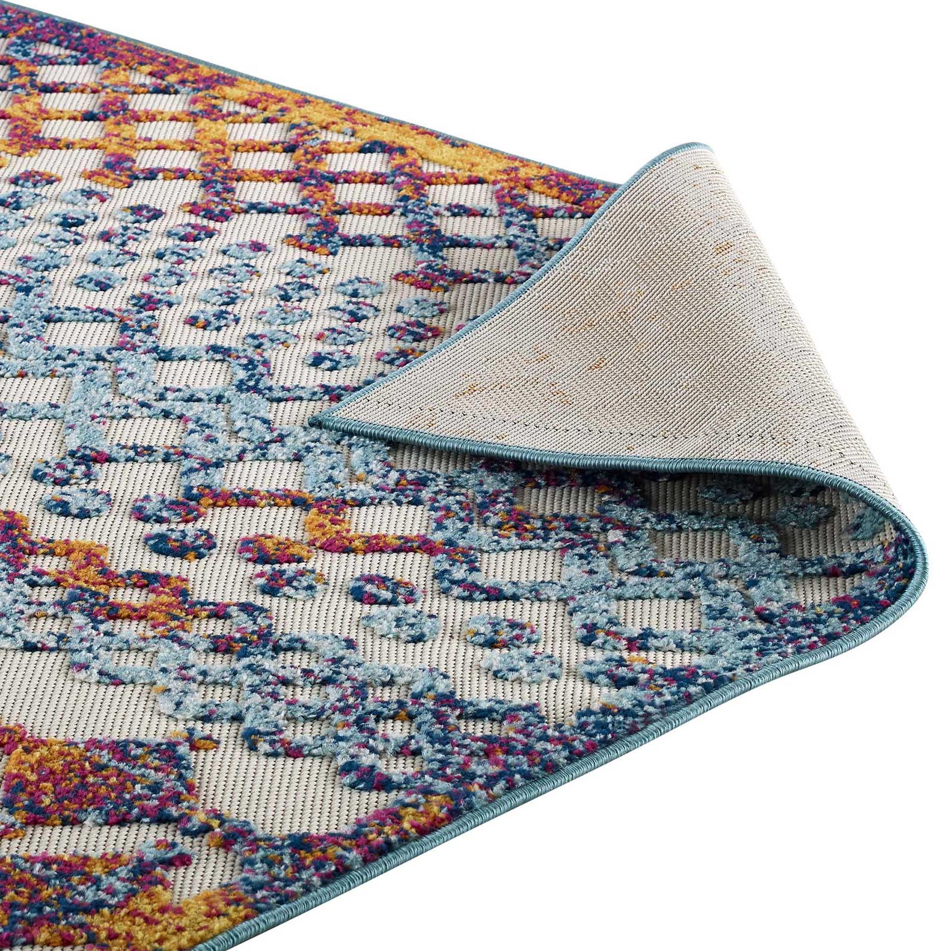 Redcliff Diamond Area Rug Multicolored - Image 4