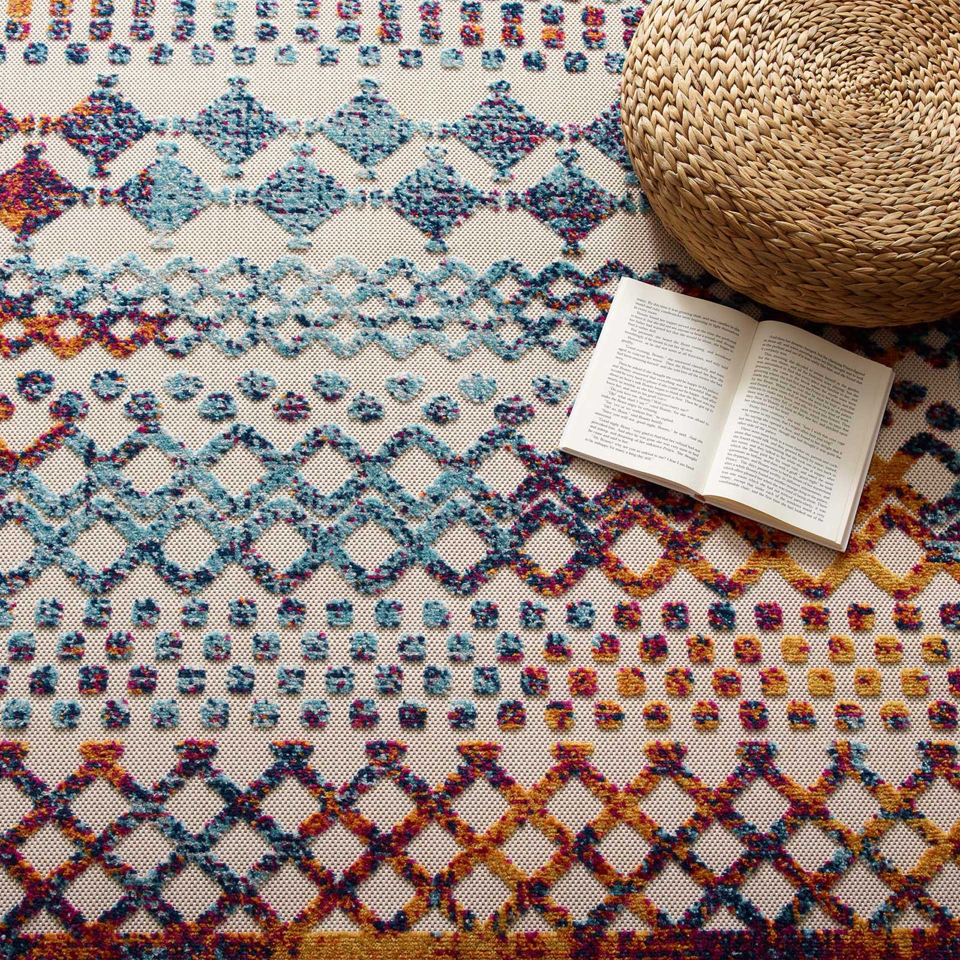 Redcliff Diamond Area Rug Multicolored - Image 7