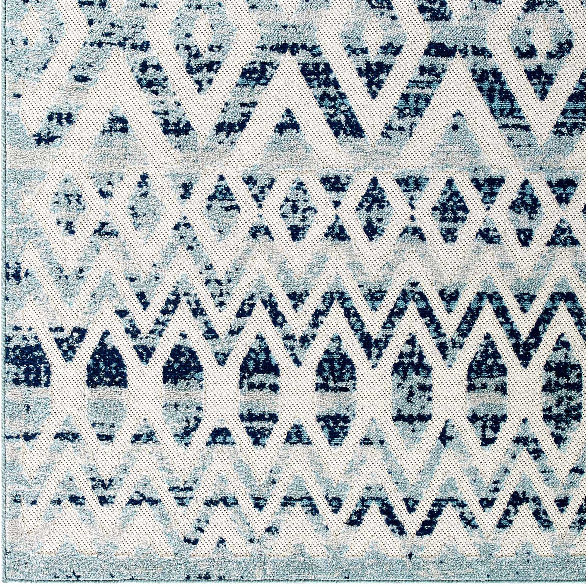 Redcliff Distressed Area Rug Ivory/Blue - Image 2