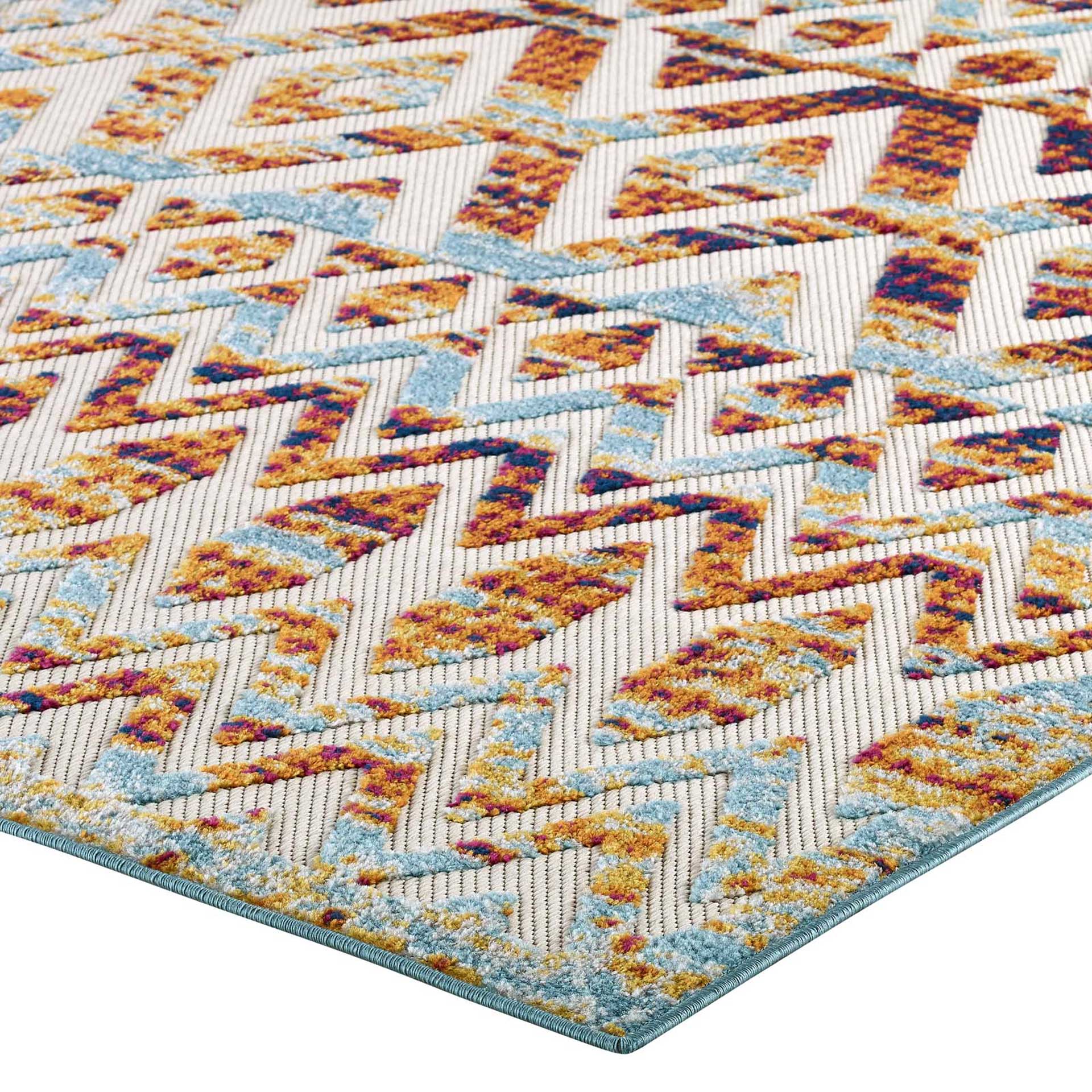 Redcliff Distressed Area Rug Multicolored - Image 3